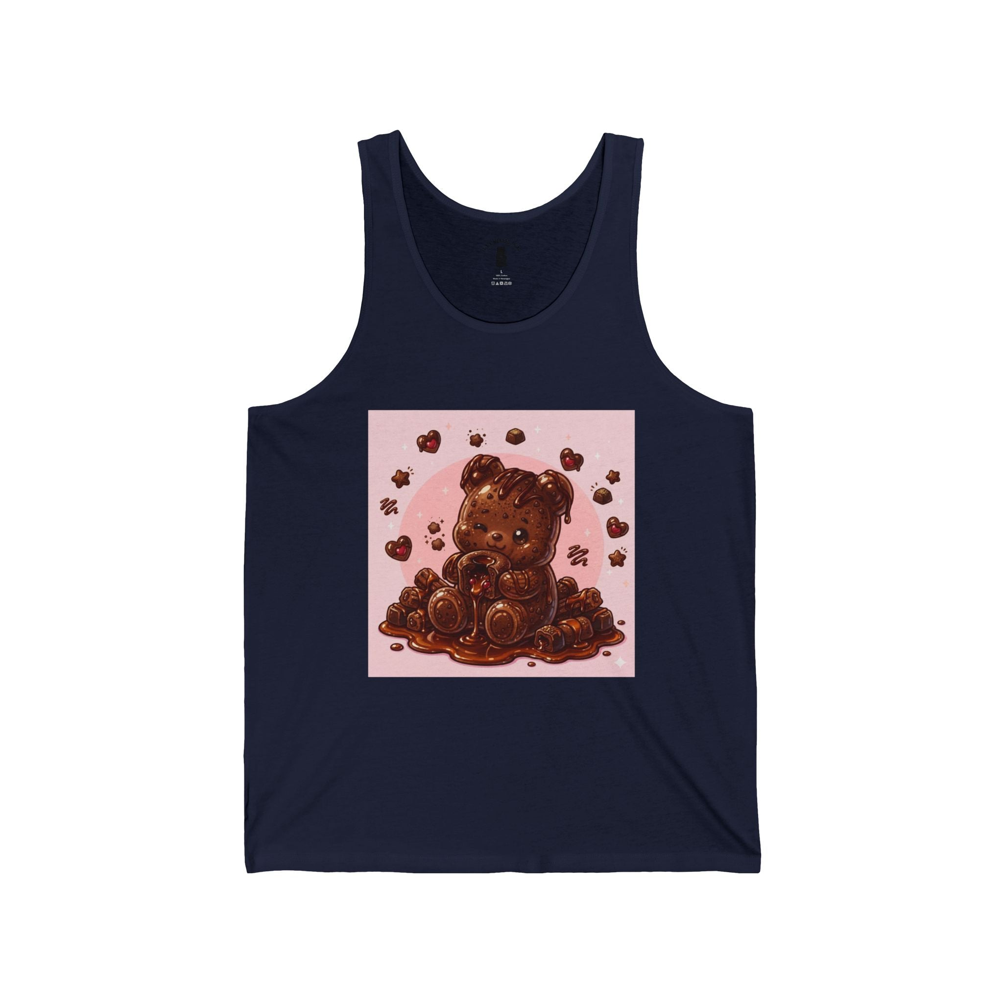 Chocolate Molten Lava Cake Surprise, Fudge Gooey Gummy Bear — Cute Graphic Tank Top