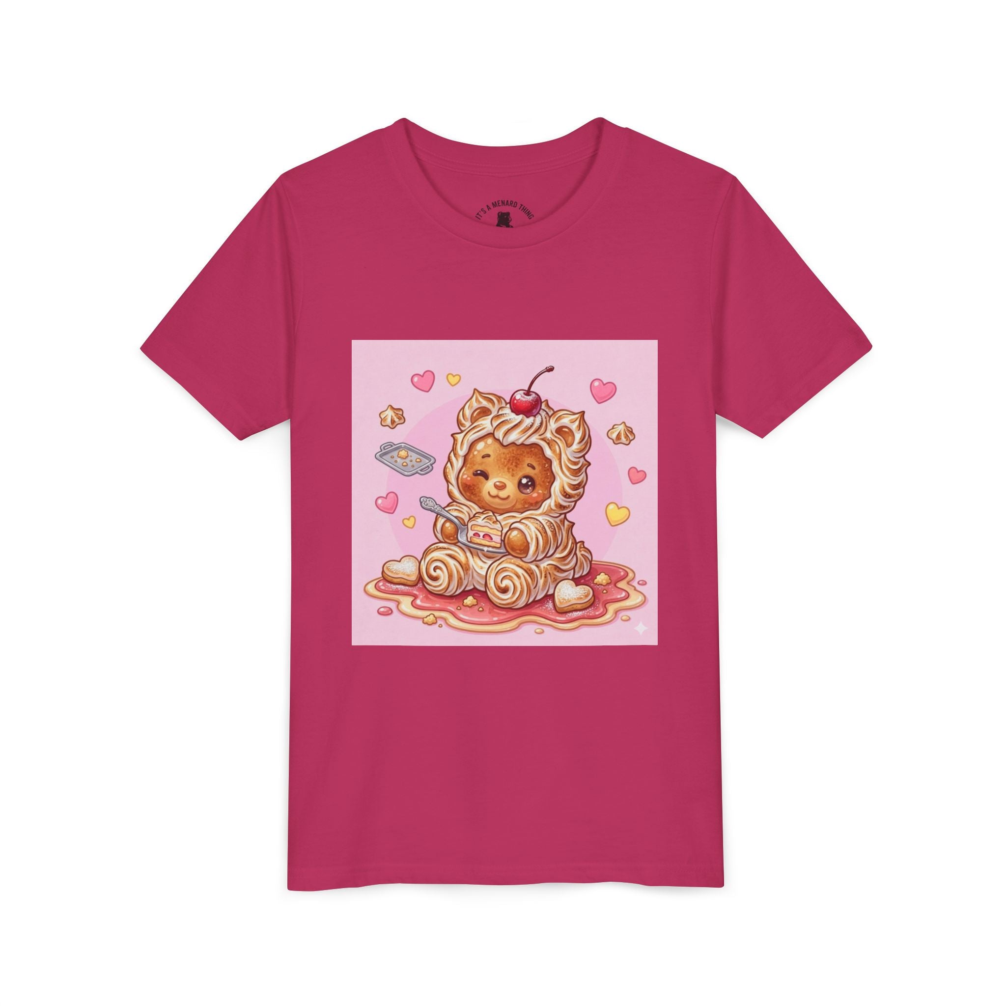 Kawaii Baked Alaska Dessert Gooey Gummy Bear- Kids Tee
