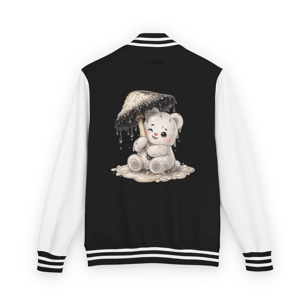 Pretty Ink Cap Mushroom, White Gooey Gummy Bear – Vintage Varsity Jacket