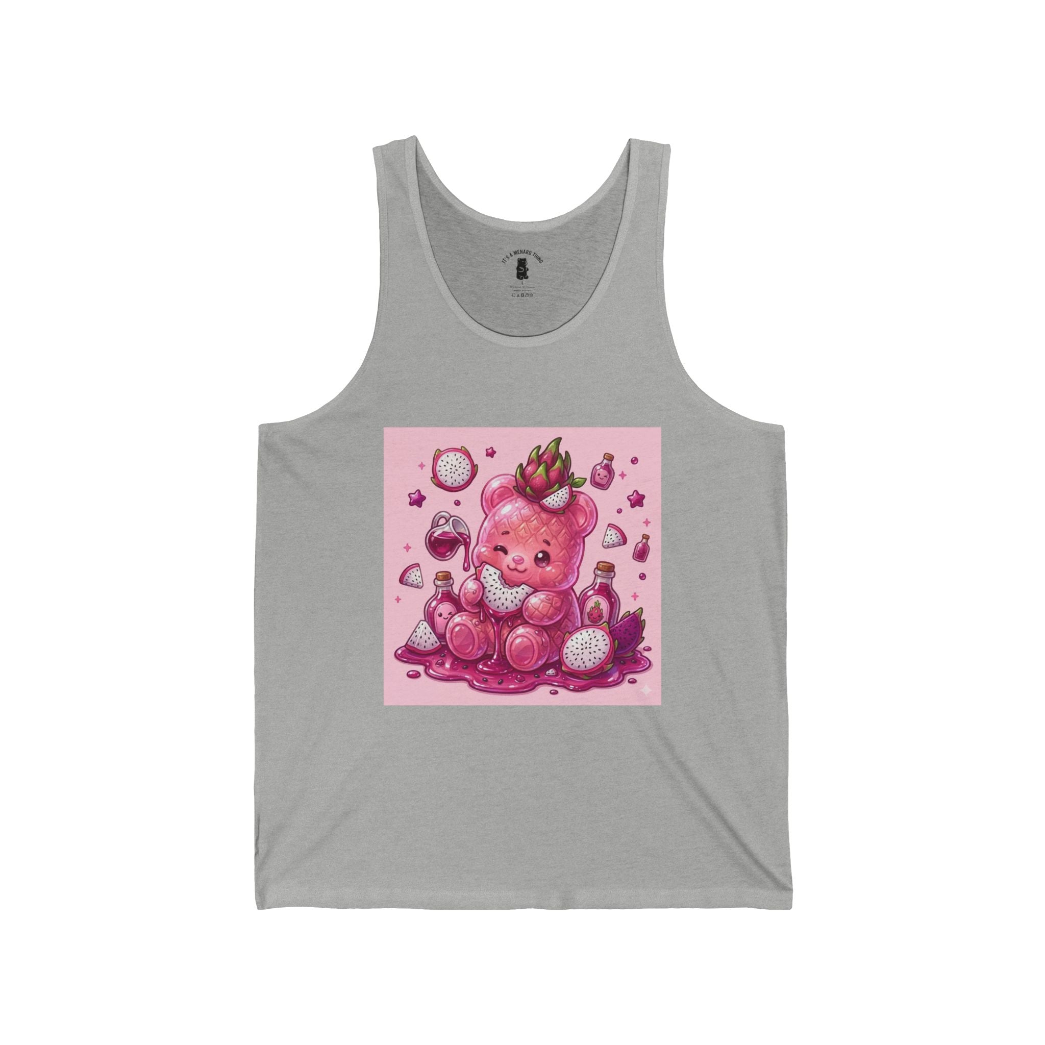 Exotic Dragon Fruit Gooey Gummy Bear Friend— Cute Graphic Tank Top