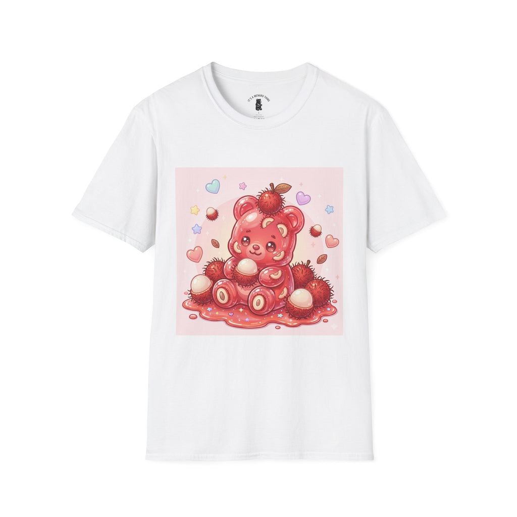 Frech Lychee Fruit, Yummy Oozy Gummy Bear Friend— Kawaii Graphic Shirt