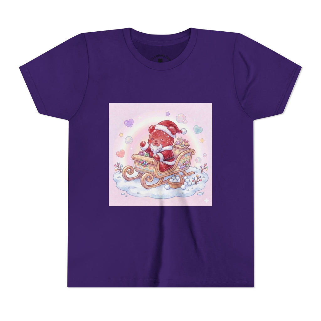 Cute Gooey Gummy Red Santa in Sleigh Holiday Shirt