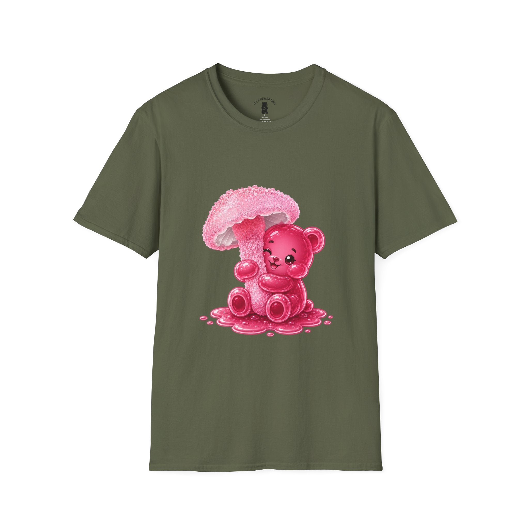 Rare Pink Mushroom Umbrella, Oozy Bear Gummy Friend- Graphic Shirt
