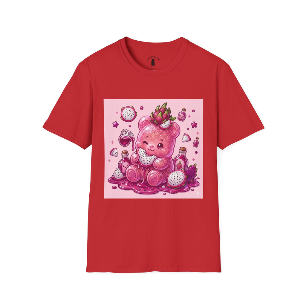 Exotic Pink Dragon Fruit Gooey Gummy Bear  — Adorable Graphic T-Shirt