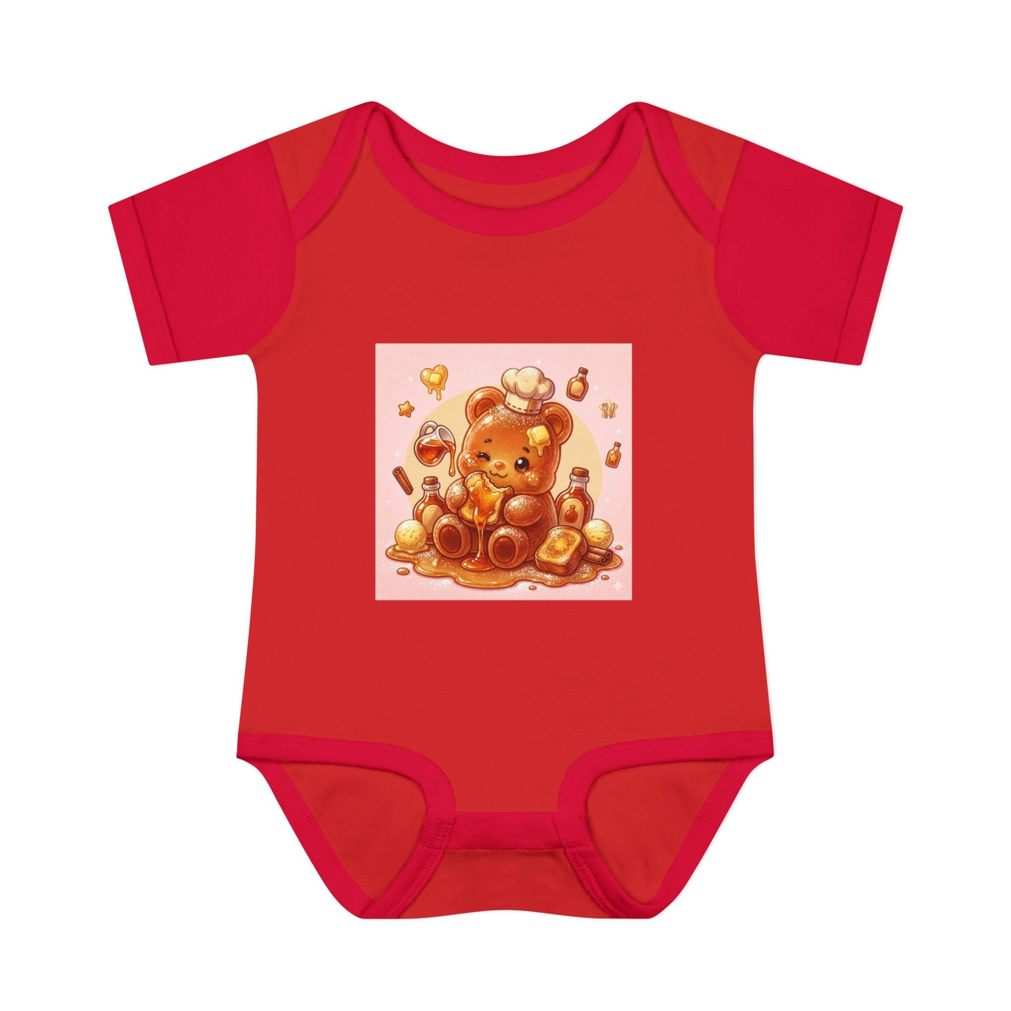 French Toast Gooey with Syrup Gummy Bear & Hearts Design