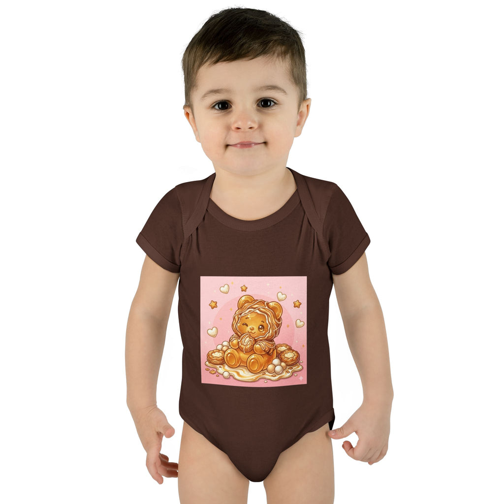 Cheese Danish Gooey Gummy bear in Puff PJs- Baby Onesie