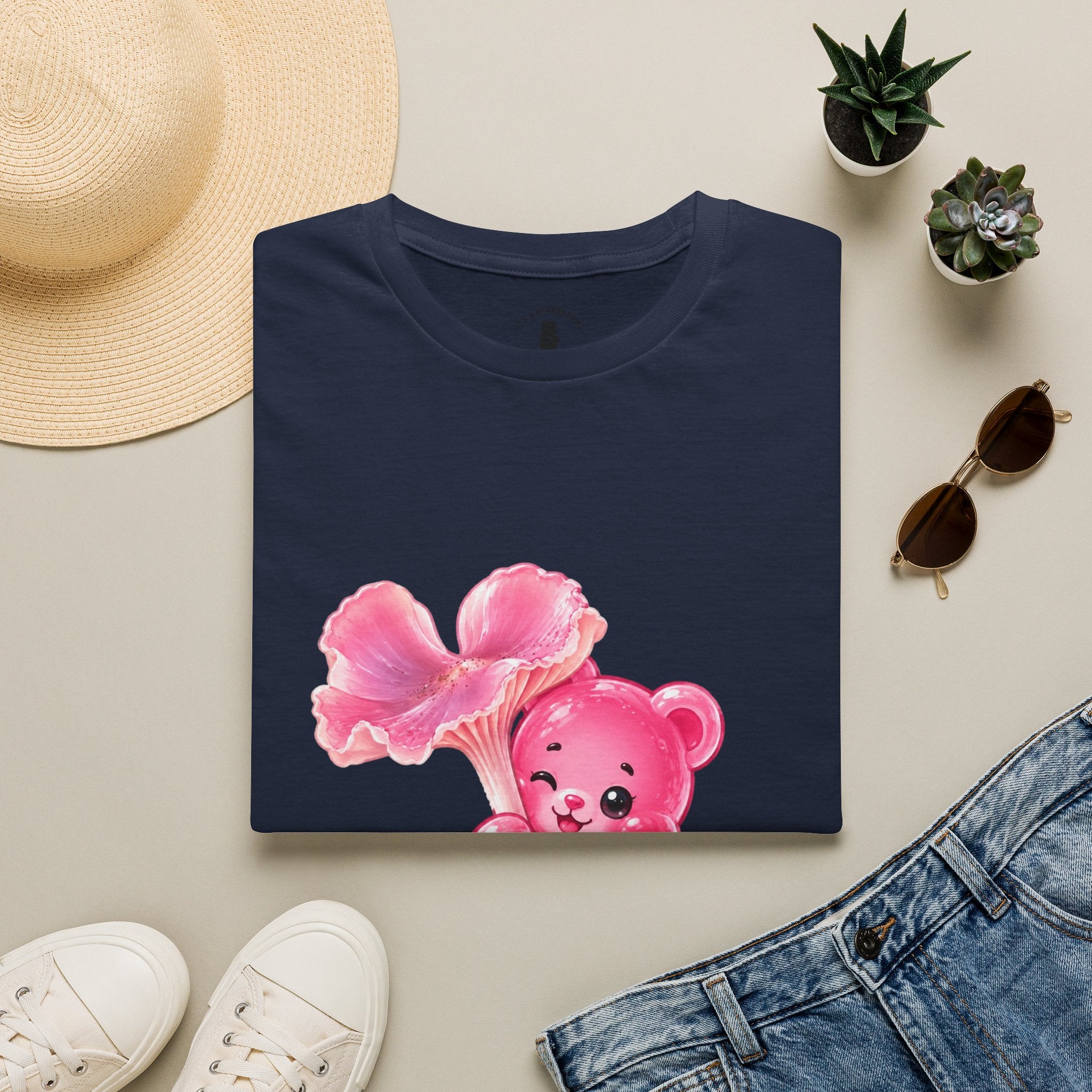 Pink Wax Cap Special Mushroom, Oozy Bear Gummy Friend- Graphic Shirt