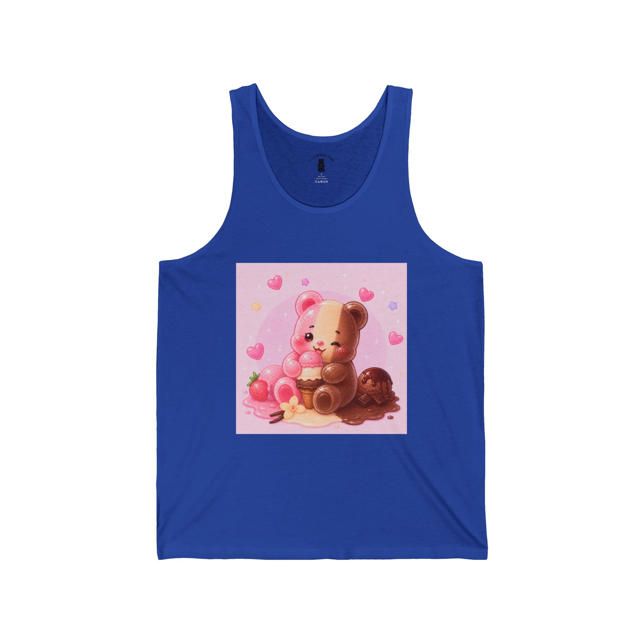 Neapolitan Ice Cream, Gooey Gummy Friend – Kawaii Design Tank Top