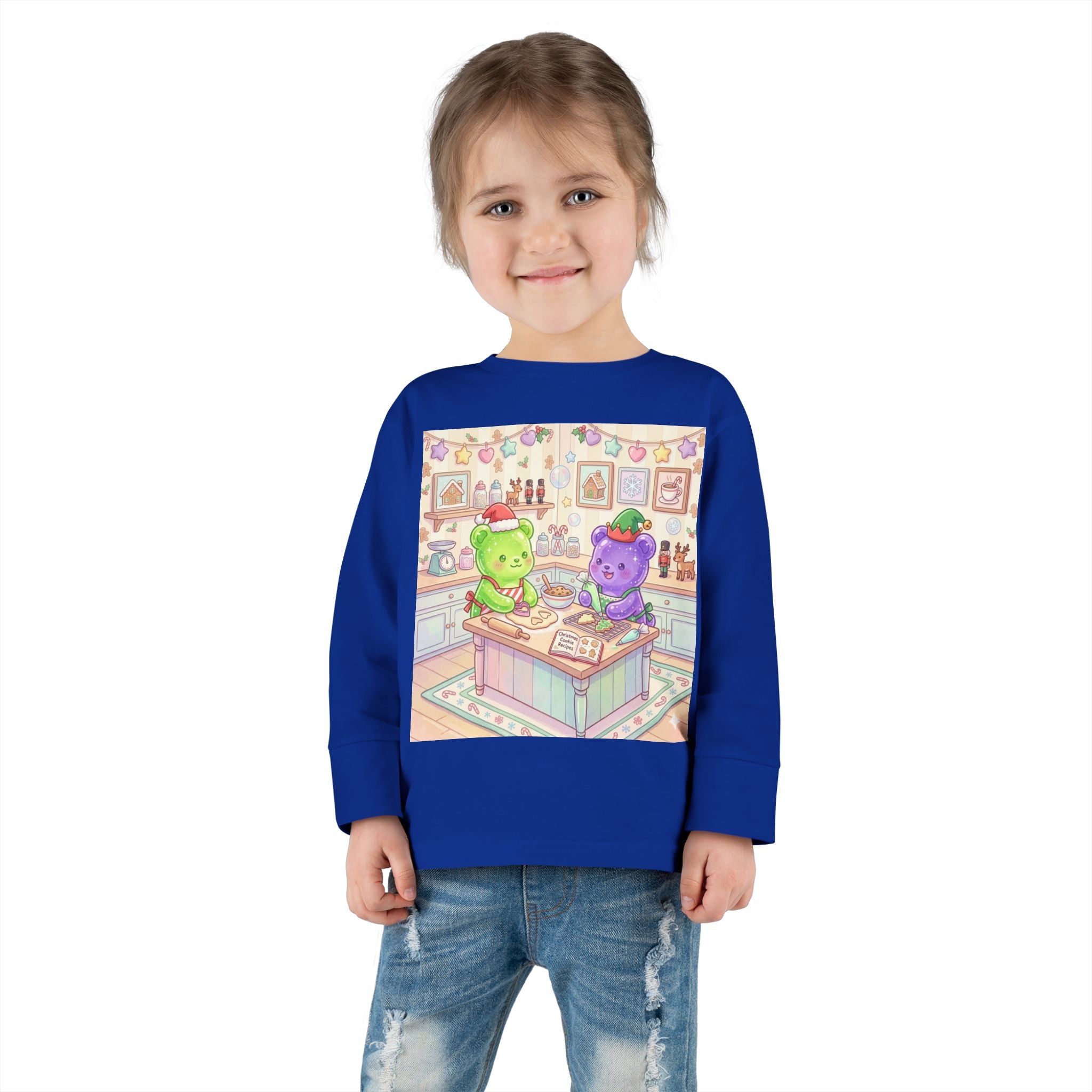 Little Holiday Bakers, Oozy Bear Gummy Friends- Graphic Long Sleeve Shirt