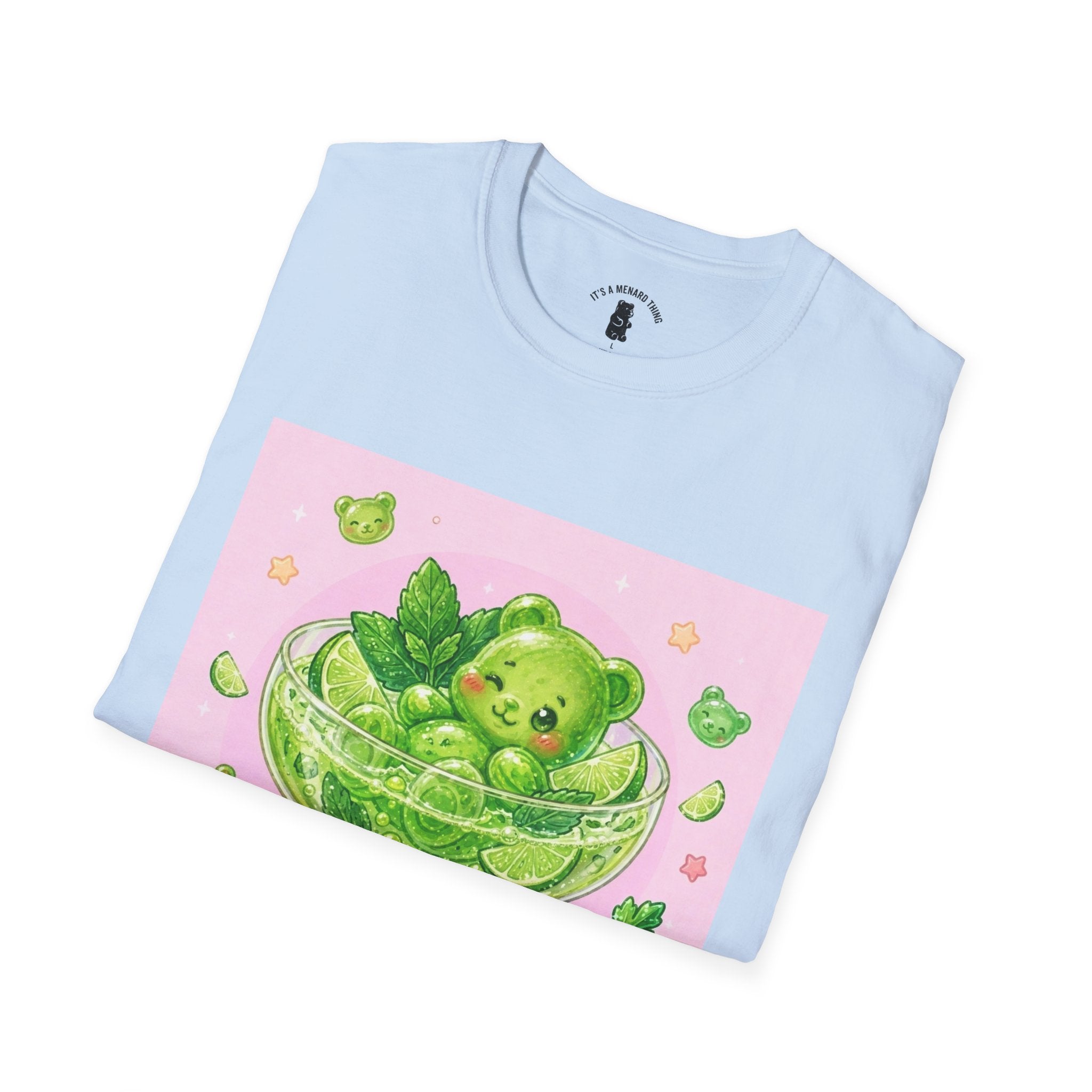 Lime Green Smooth Margaritta Boozy Gooey Gummy Bear- Kawaii Graphic T-Shirt
