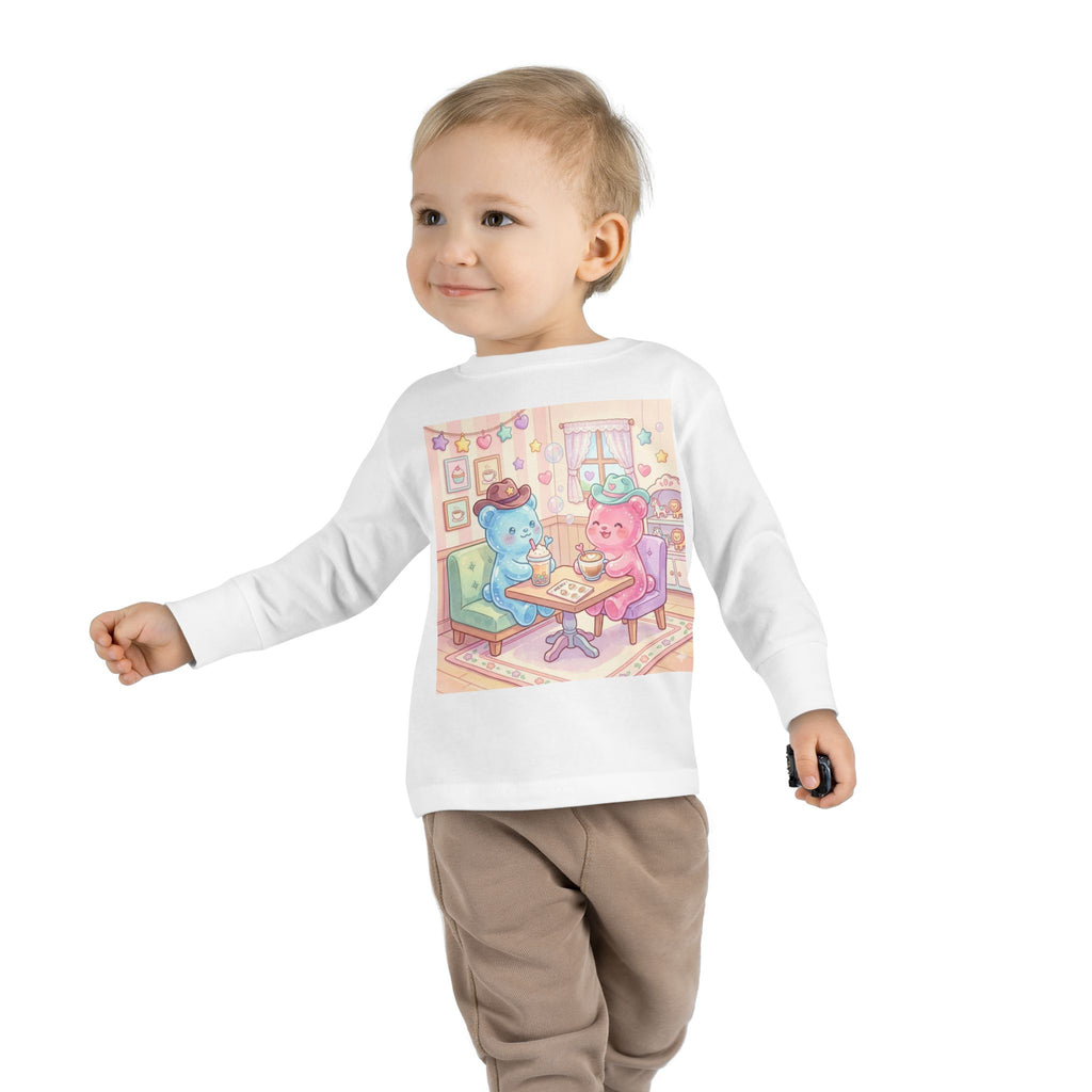 Cowboy Coffee Break, Oozy Bear Duo Friends- Graphic Long Sleeve Shirt