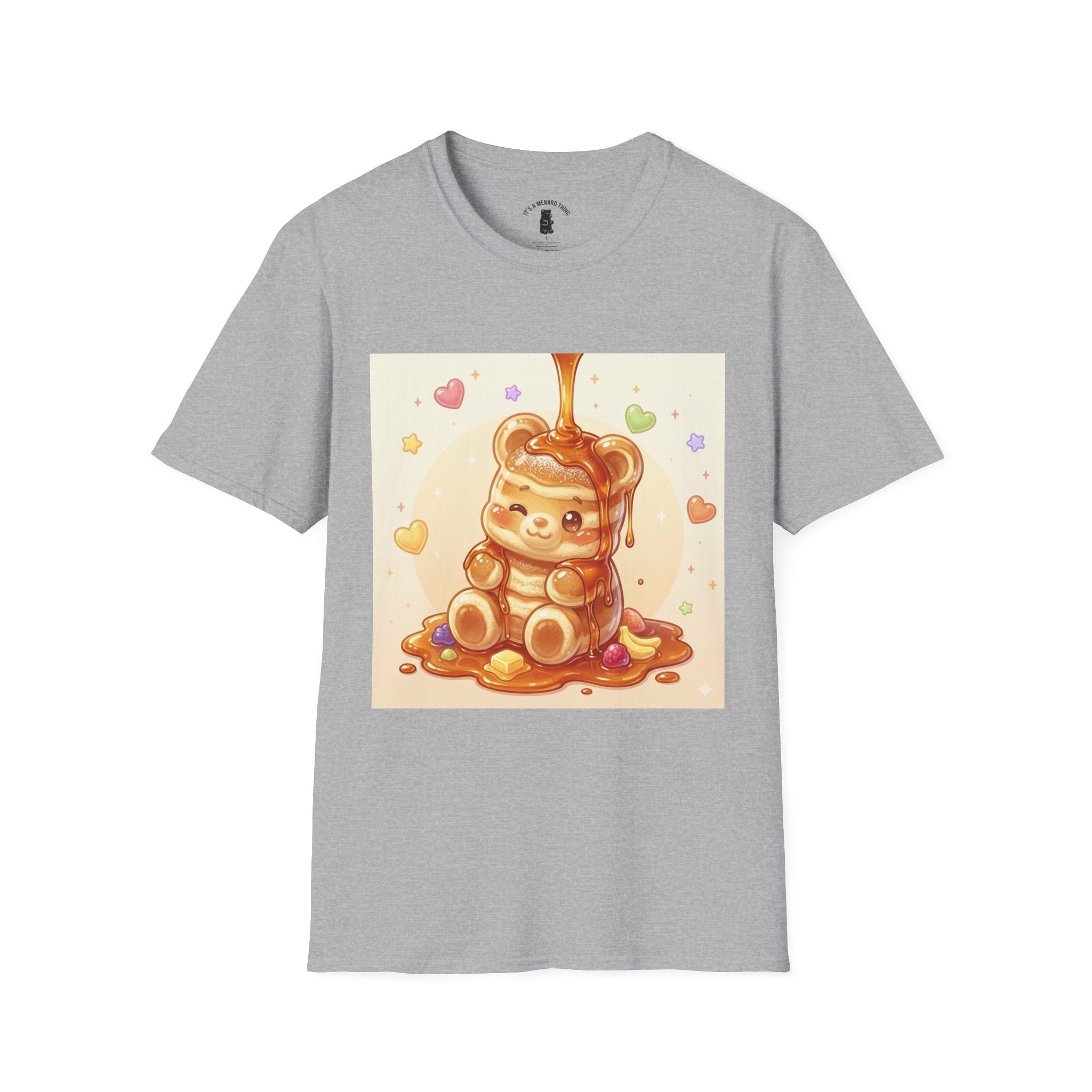Cute Thick Fluffy Pancake Gooey Gummy Bear — Kawaii Illustration