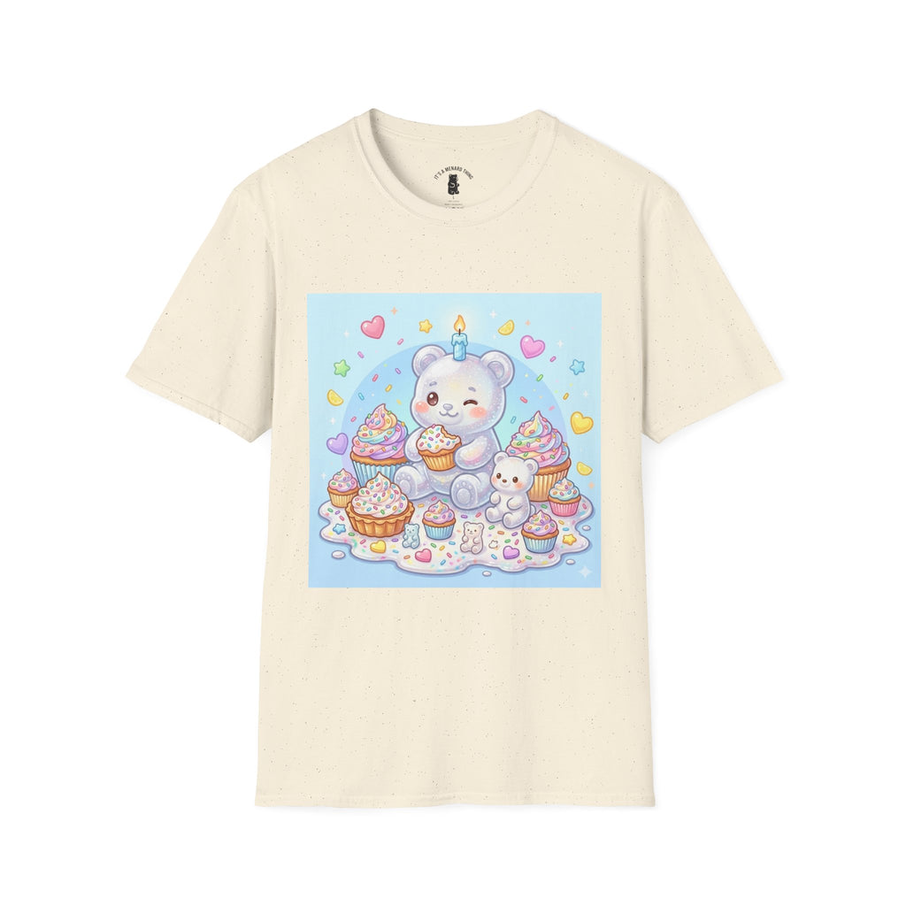 Birthday Cake and Party Gooey Gummy Bear— Kawaii Graphic T-Shirt