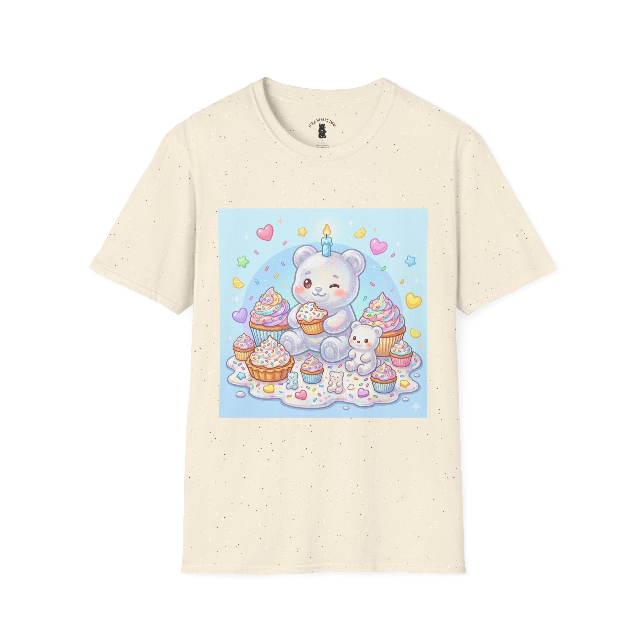 Birthday Cake and Party Gooey Gummy Bear— Kawaii Graphic T-Shirt