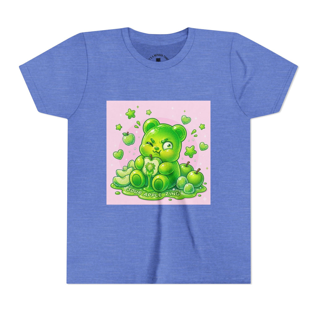 Neon Green Sour Apple Gooey Gummy Bear Graphic Youth Shirt