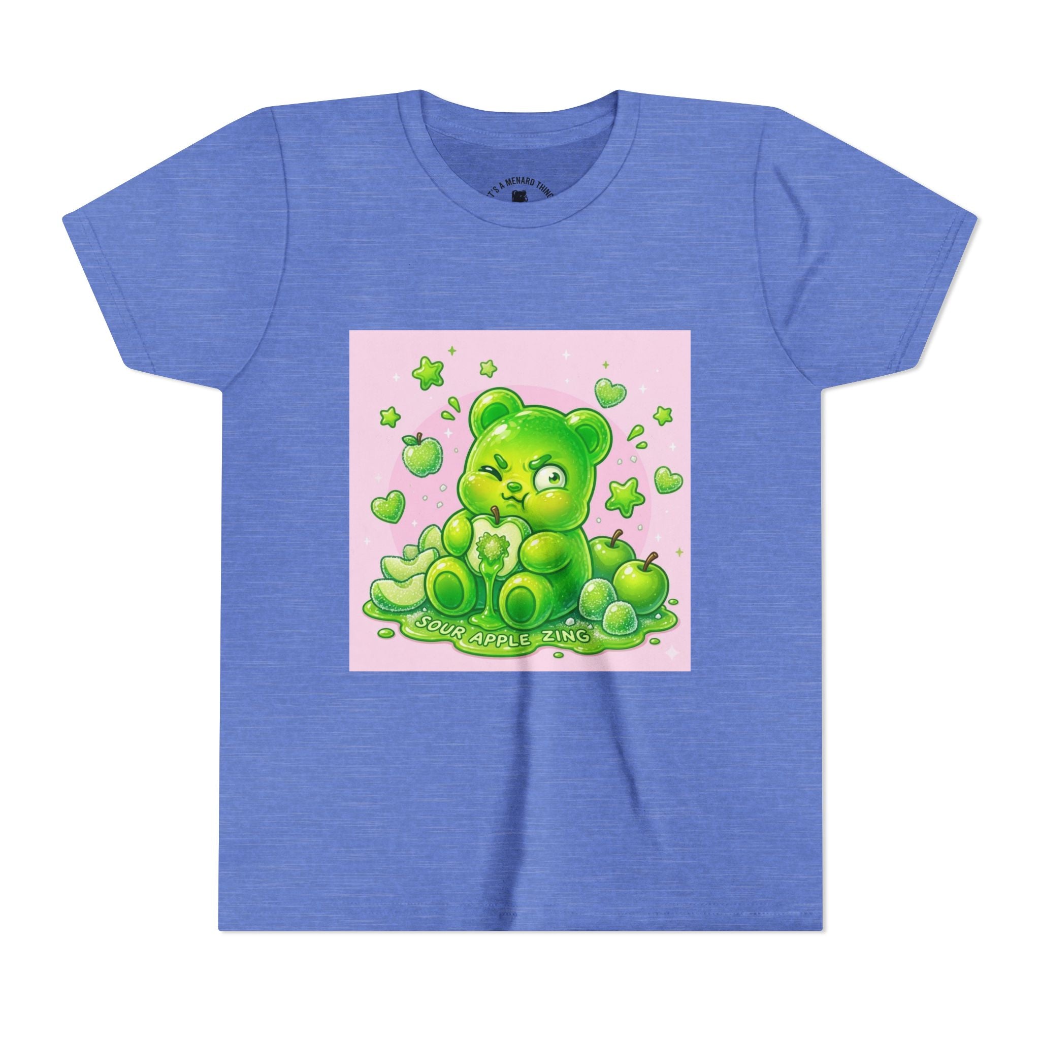 Neon Green Sour Apple Gooey Gummy Bear Graphic Youth Shirt