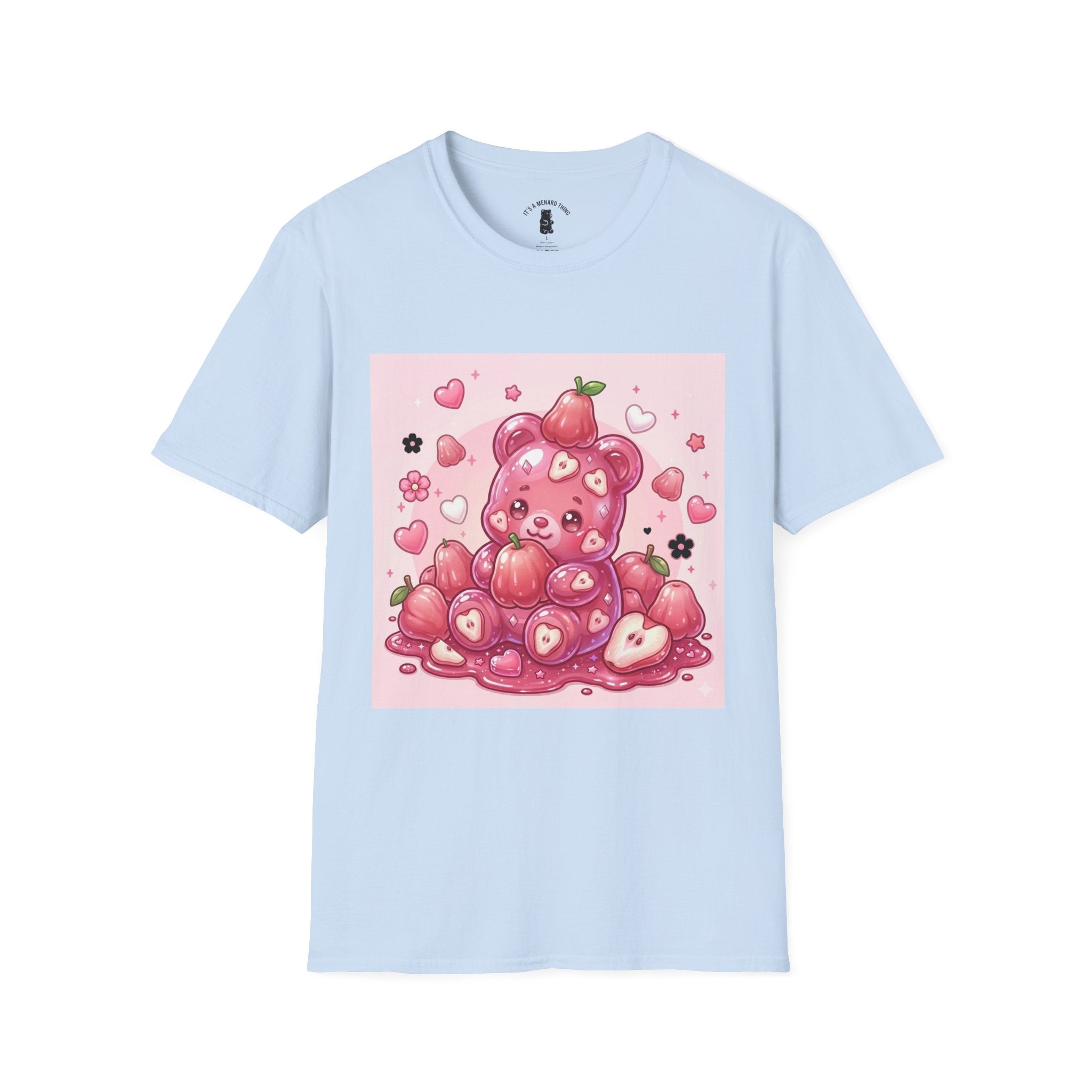 Beautiful Pink Rose Bell Apple, Exotic Oozy Gummy Bear — Cute Graphic Shirt