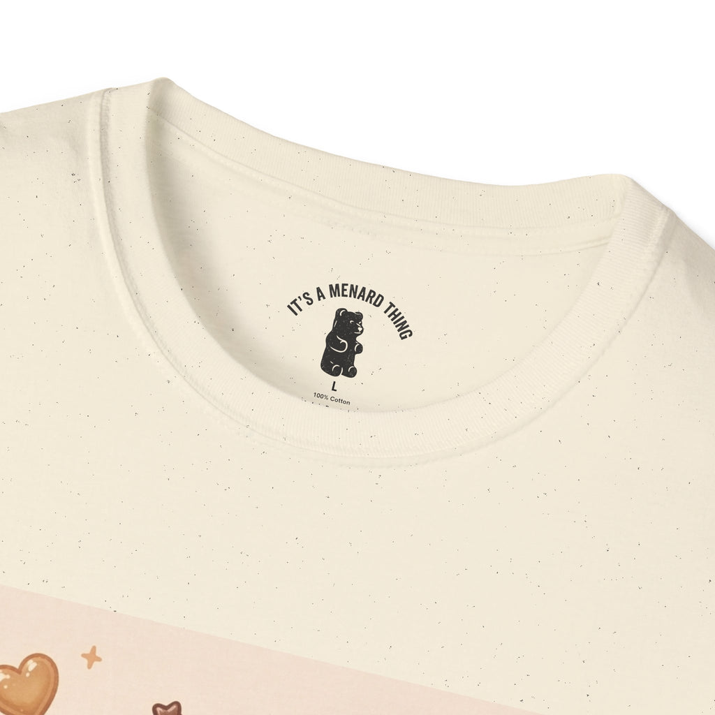 Cute Kawaii Gooey Gummy Milk Chocolate Milk Bear Cartoon Graphic T-Shirt