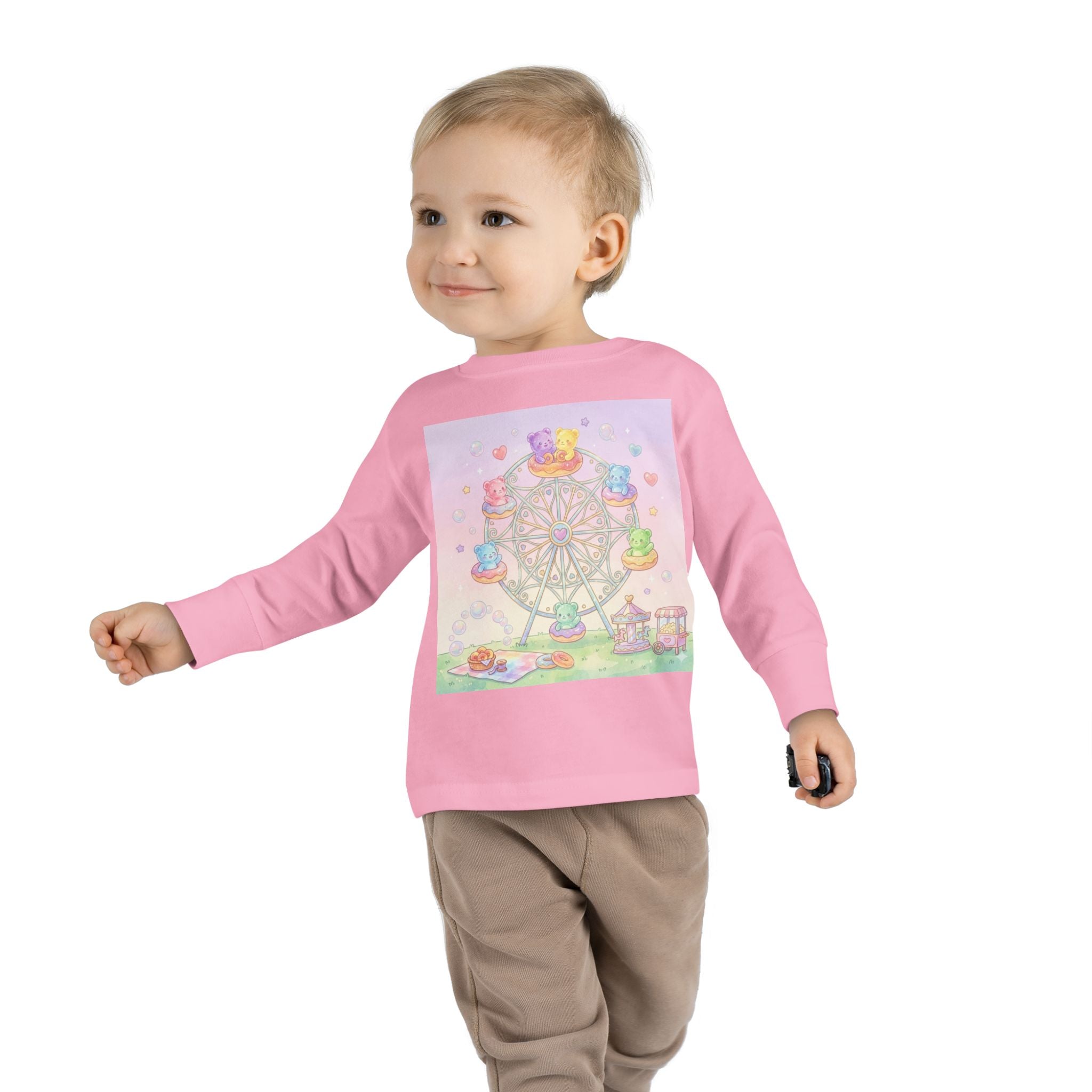 Pastel Carnival Ferris Wheel, Oozy Bear Gummy Friends- Graphic Long Sleeve Shirt