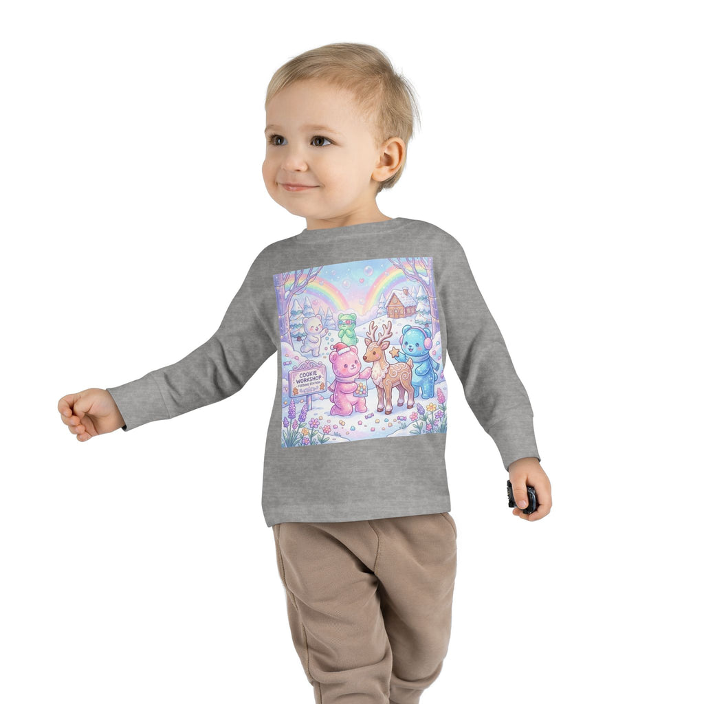 Feeding the Reindeer, Oozy Bear Friends Special Holiday- Graphic Long Sleeve Shirt
