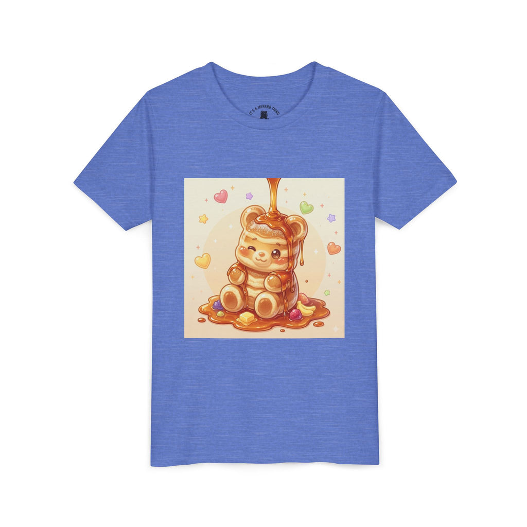 Fluffy Thick Gooey Gummy Pancake Bear Youth T-Shirt