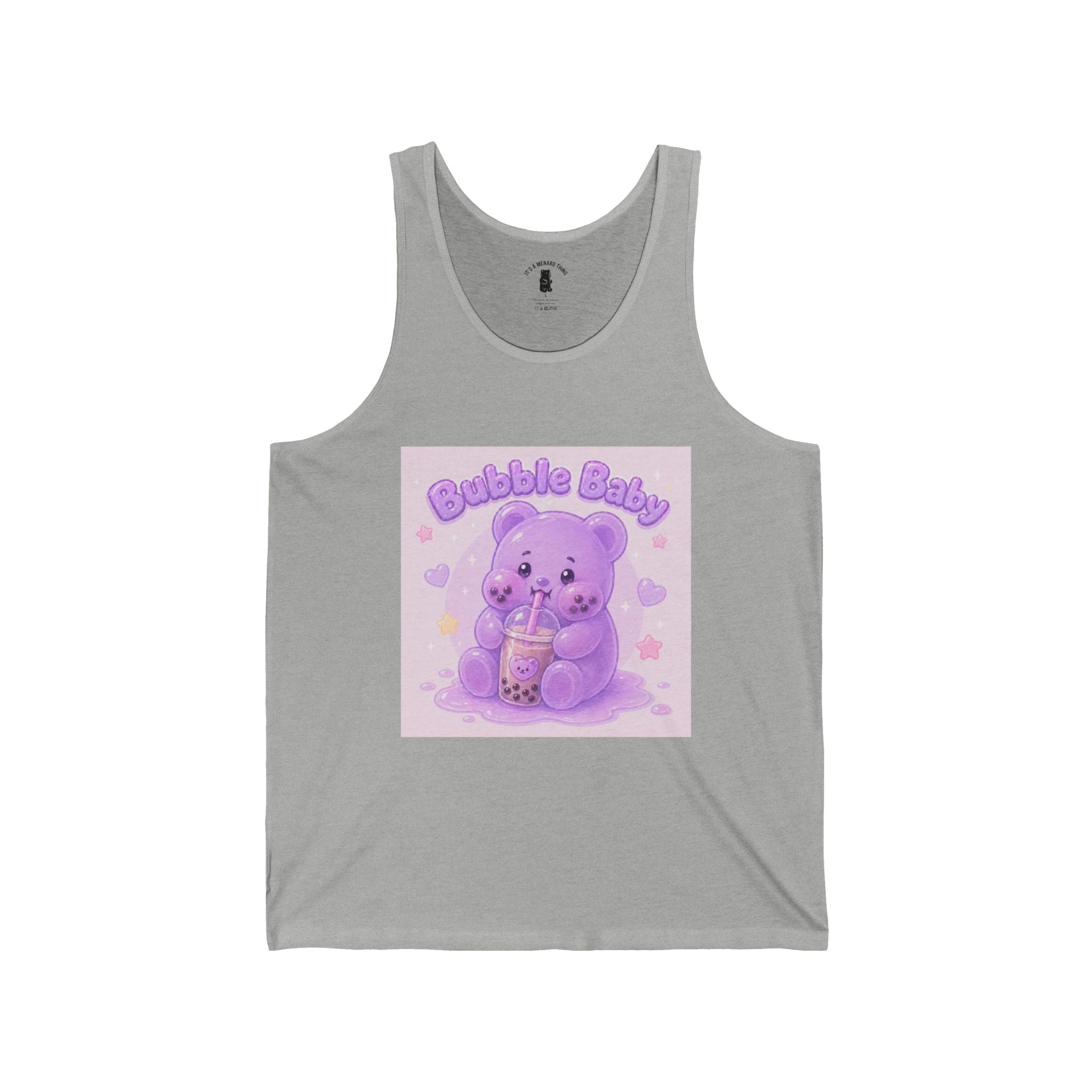 "Bubble Baby" Bubble Boba Tea, Gooey Gummy Bear — Cute Graphic Tank Top