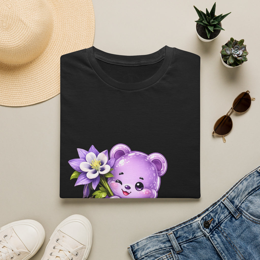 Pretty Purple Flower, Special Oozy Bear Gummy- Graphic Shirt