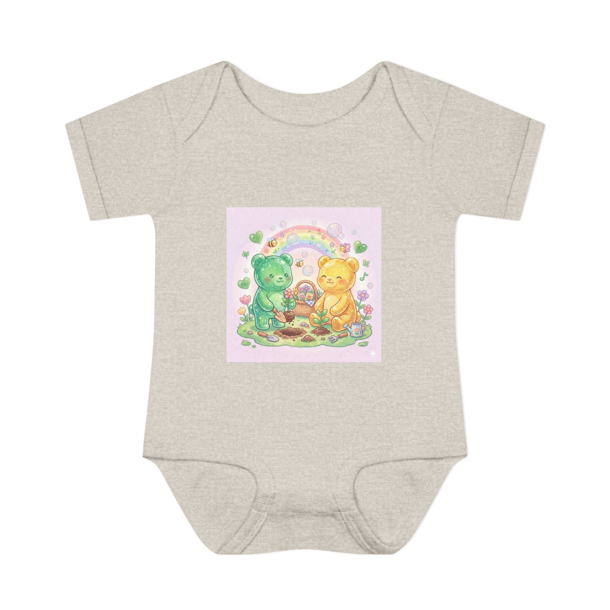 Infant Bodysuit — Gooey Gummy Bears Gardening Baby Onesie