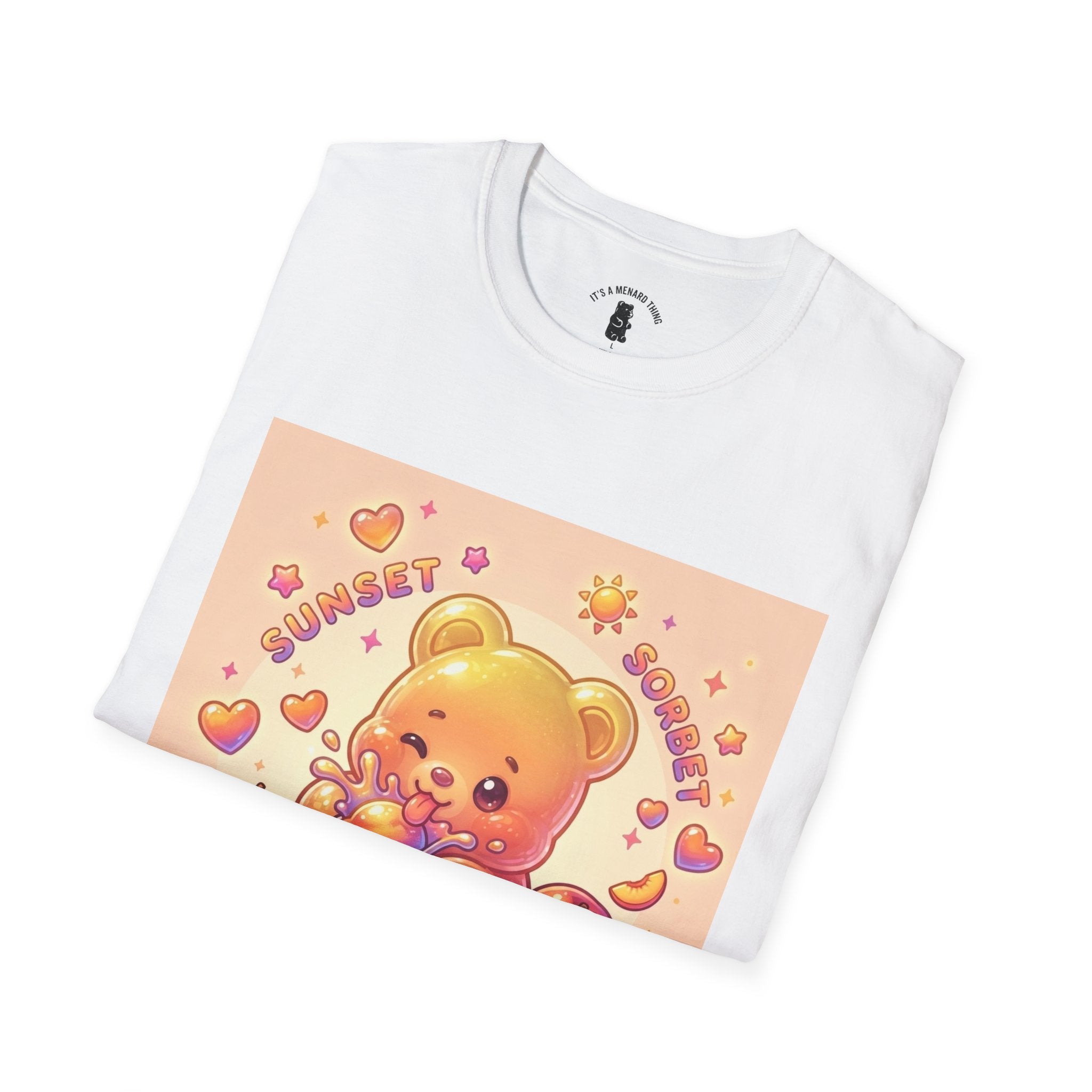 Cute Sunny Sunrise Sorbet Gooey Gummy Bear T-Shirt — Kawaii Graphic Tee