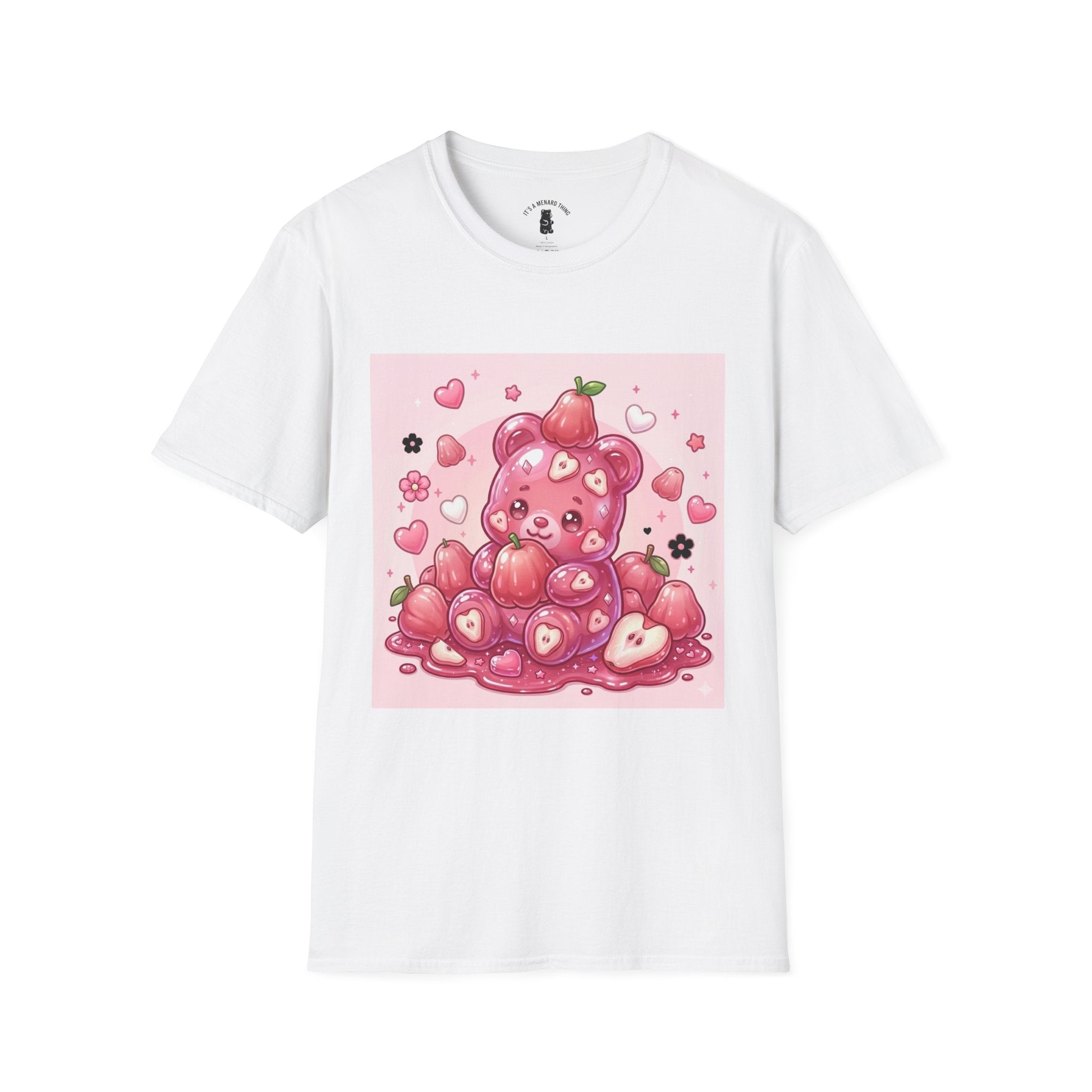 Beautiful Pink Rose Bell Apple, Exotic Oozy Gummy Bear — Cute Graphic Shirt