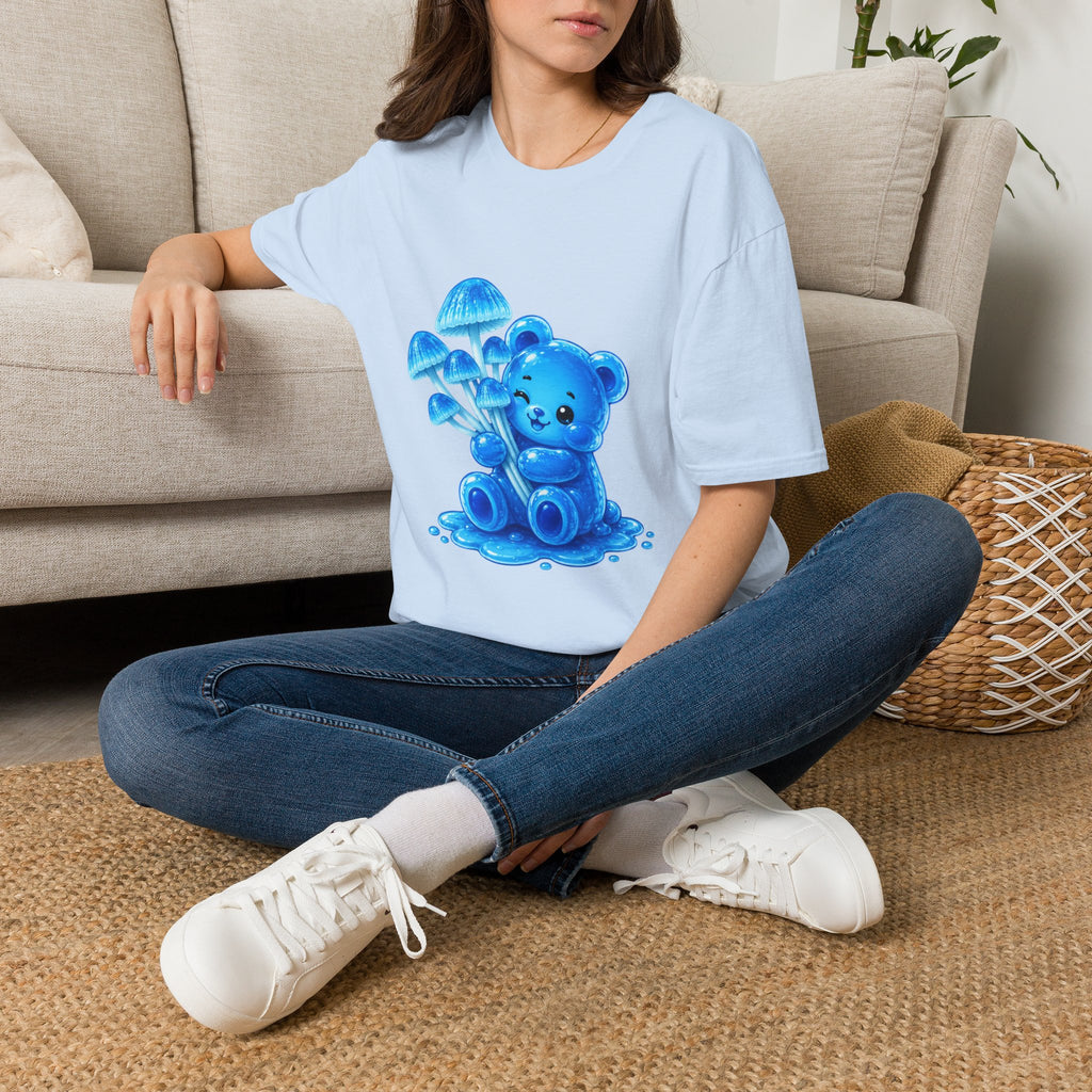 Small Cluster of Blue Mini pipe Mushrooms, Oozy Bear Special- Graphic Shirt