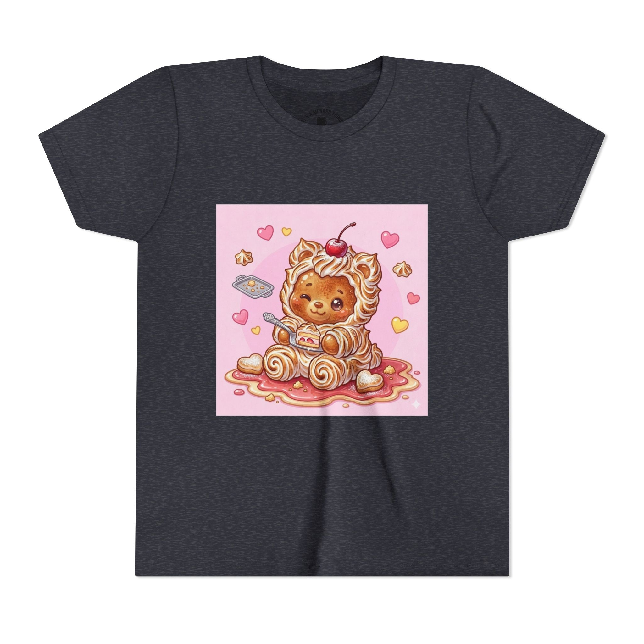 Kawaii Baked Alaska Dessert Gooey Gummy Bear- Kids Tee