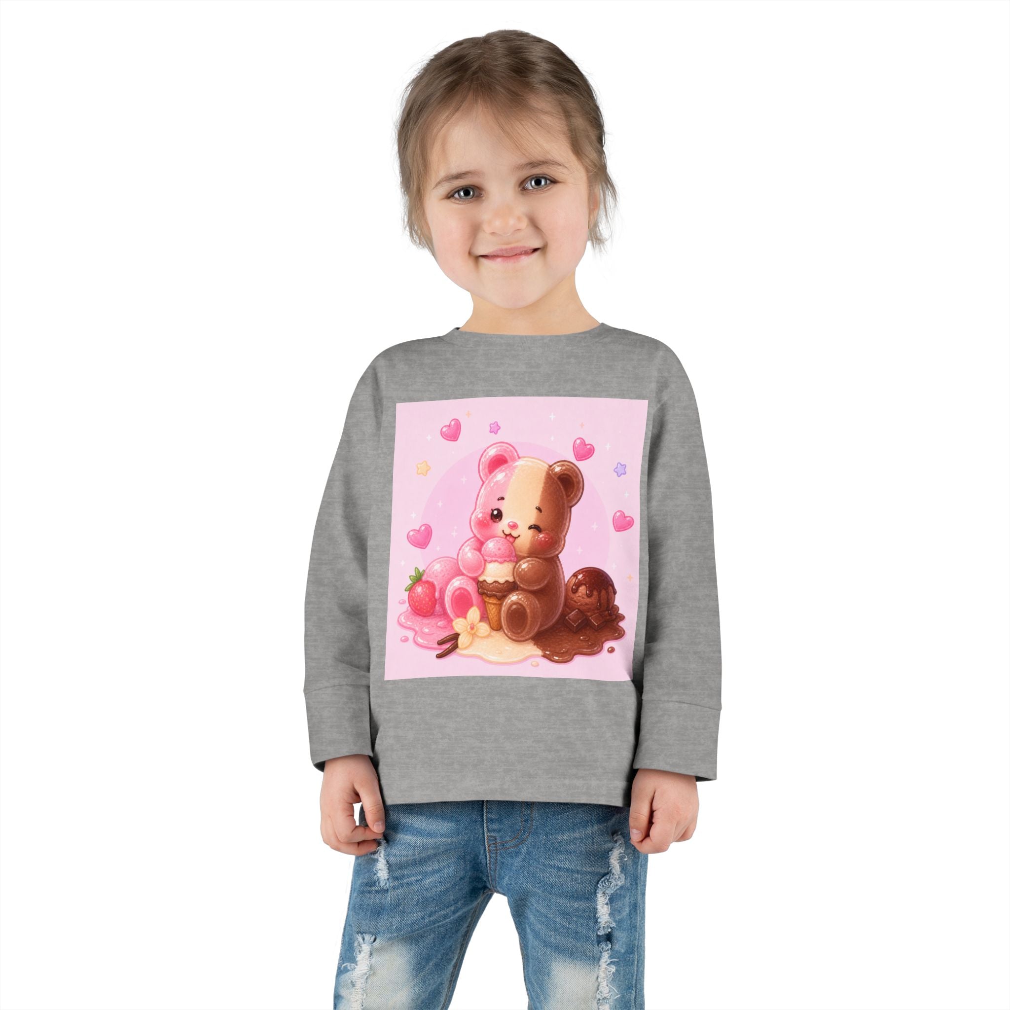 Neapolitan Ice Cream Special, Oozy Bear Gummy Friend- Kids Long Sleeve Shirt