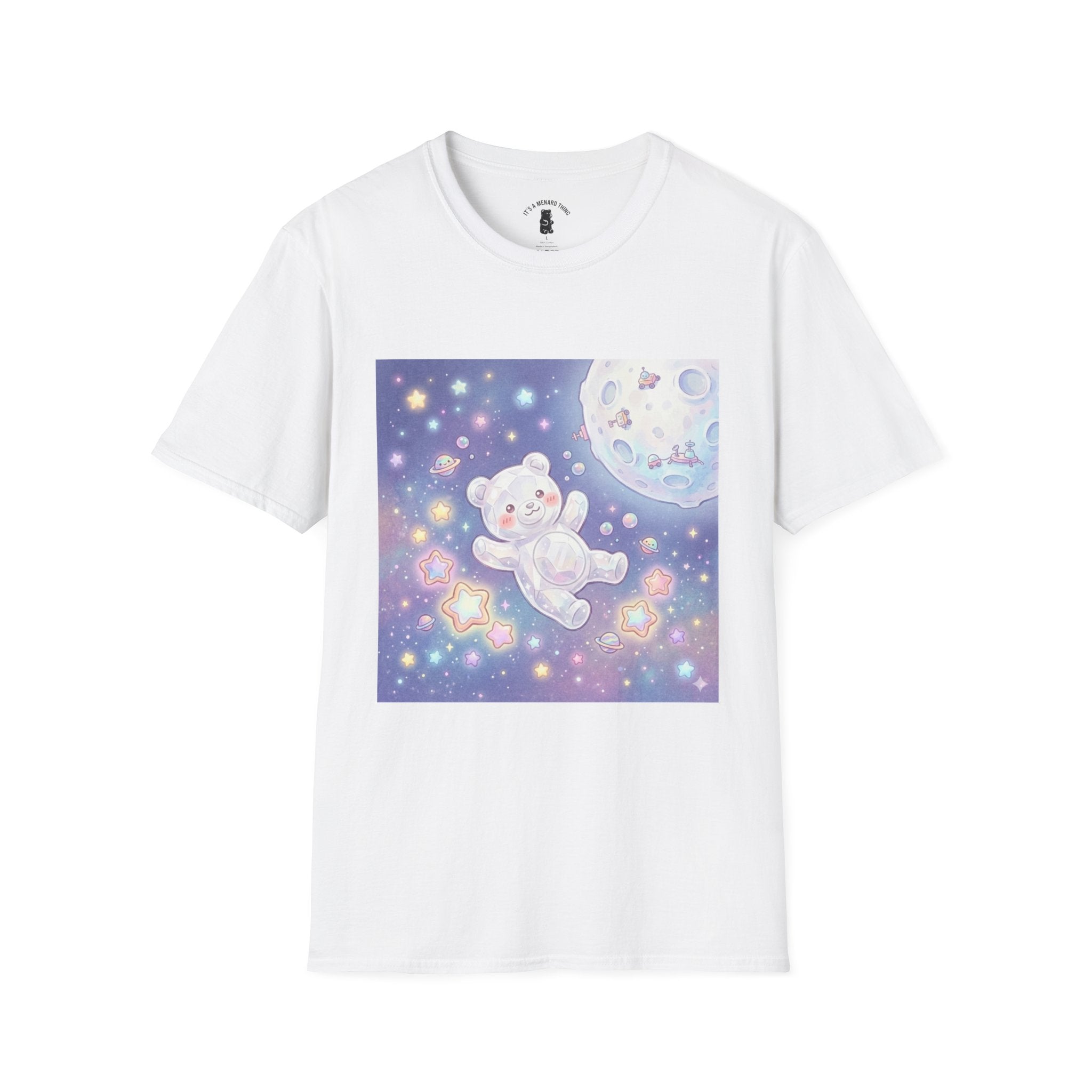 Float Me To The Moon, Crytal White Gooey Gummy Bear — Pastel Graphic T-Shirt