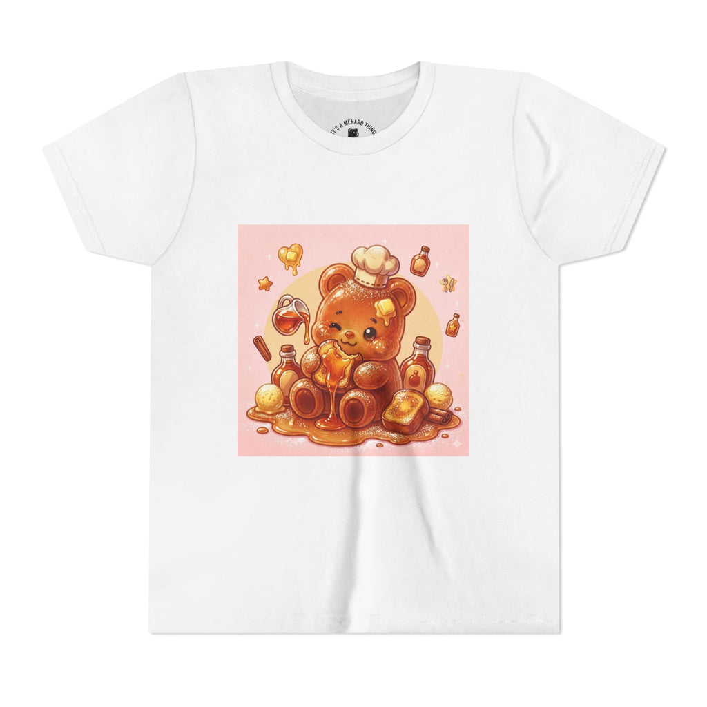 Kids Thick French Toast Gooey Gummy Chef Bear Graphic T-Shirt