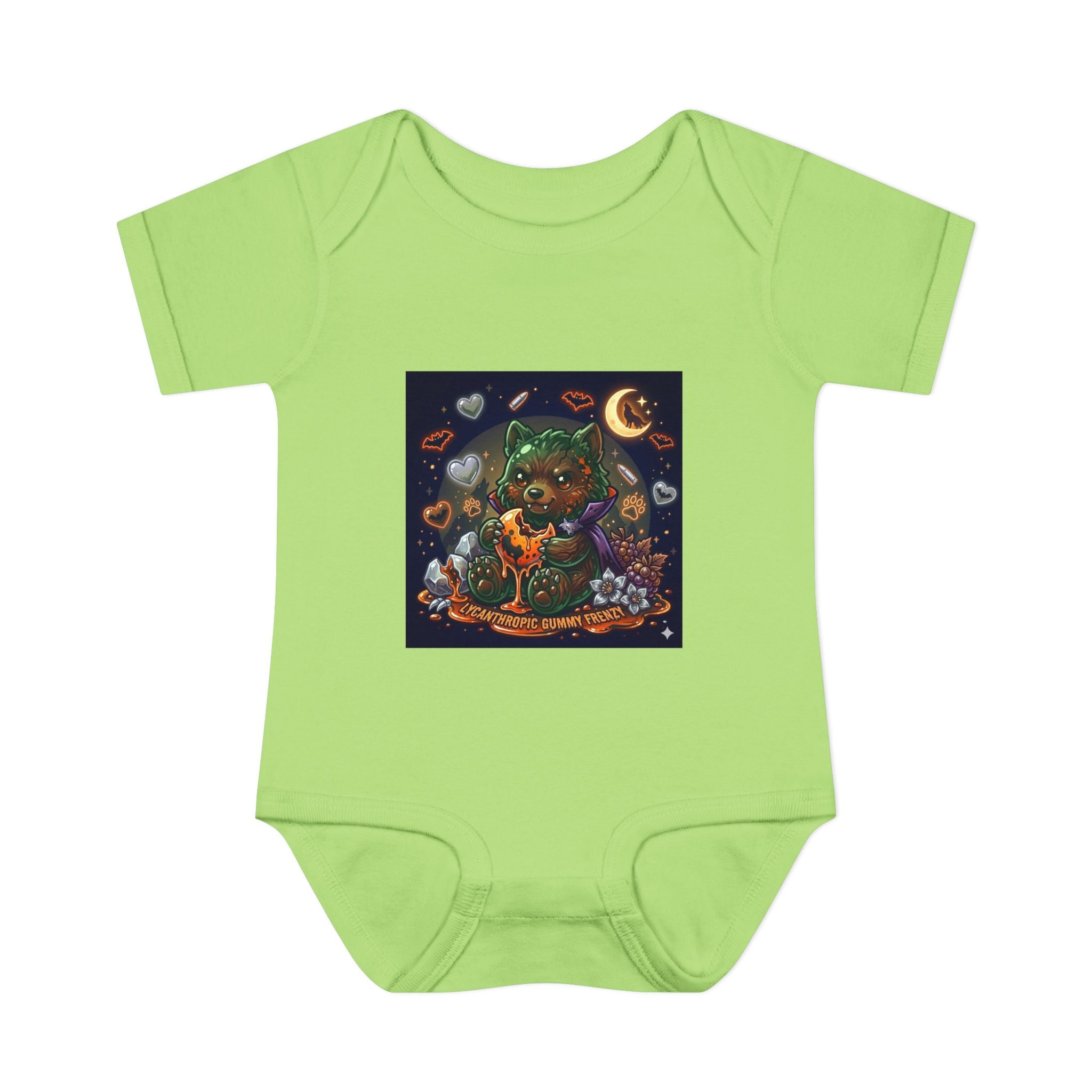 Baby Bodysuit — Cute Halloween Werewolf Gooey Bear