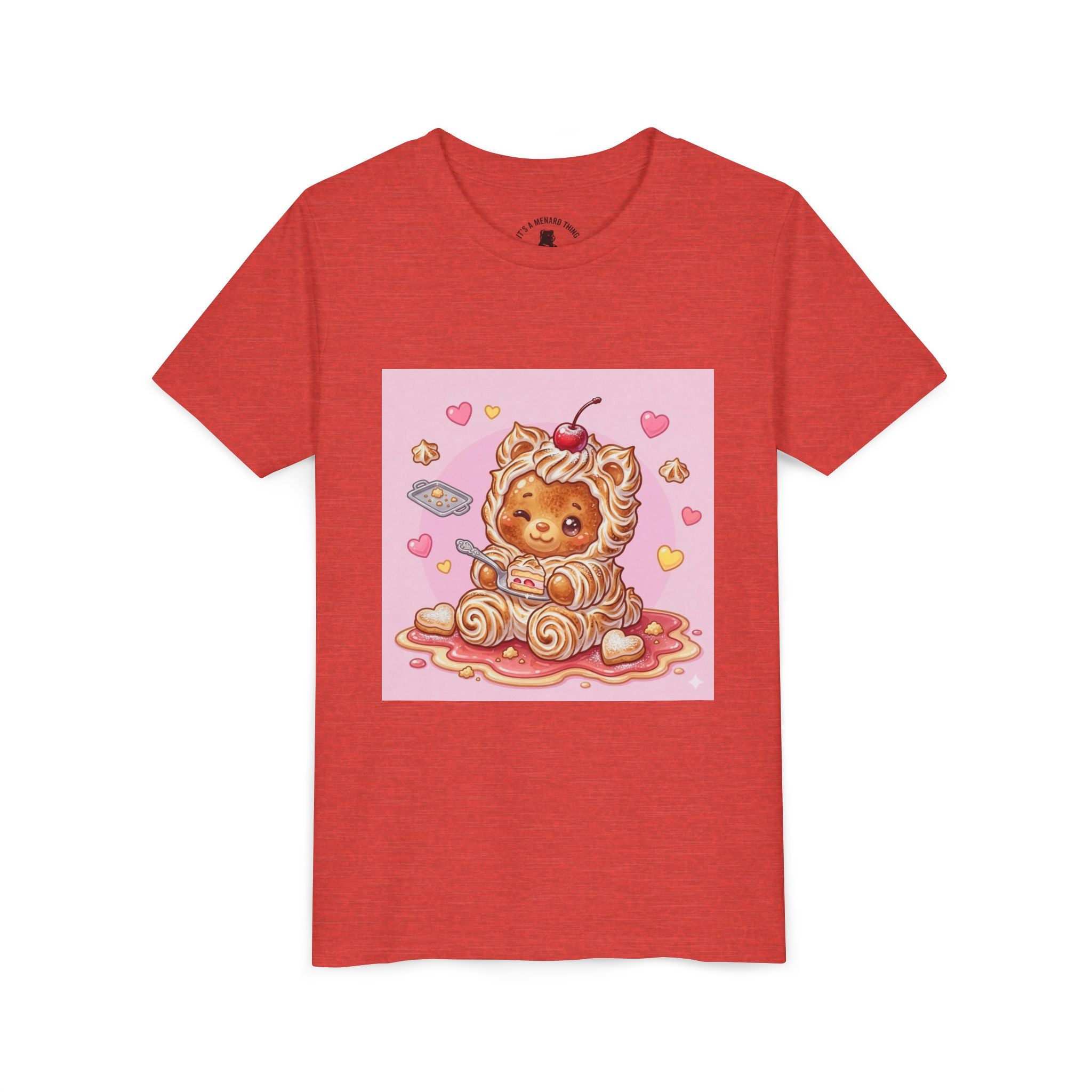 Kawaii Baked Alaska Dessert Gooey Gummy Bear- Kids Tee