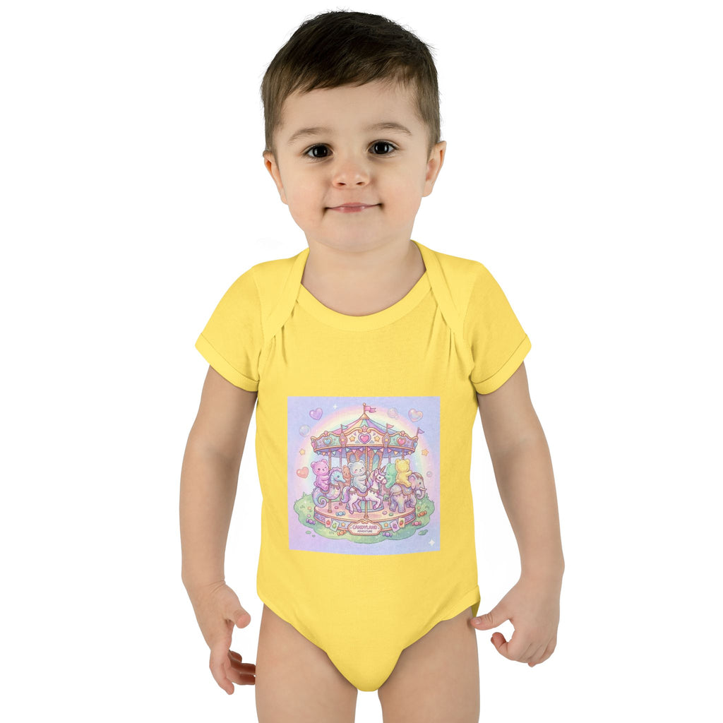 Gooey Gummies Carousel: Pastel Baby Bodysuit