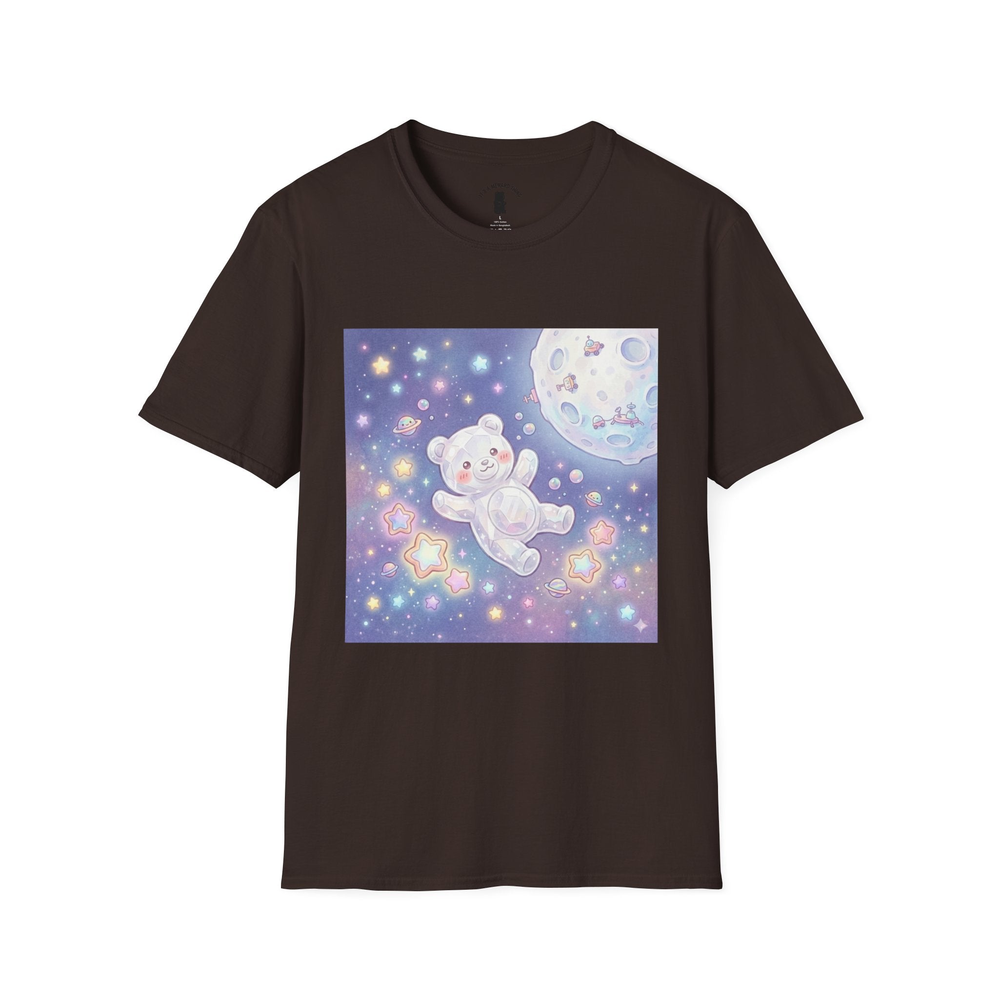Float Me To The Moon, Crytal White Gooey Gummy Bear — Pastel Graphic T-Shirt