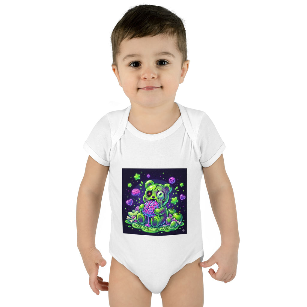 Baby Bodysuit — Neon Zombie Halloween Gooey Gummy Bear