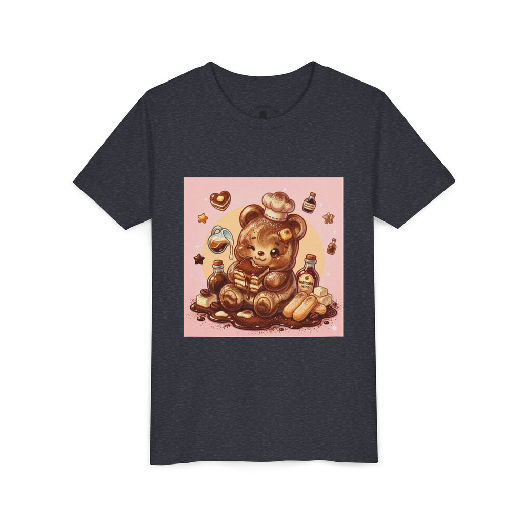 Tiramisu Gooey Gummy Chef Bear Graphic Youth T-Shirt