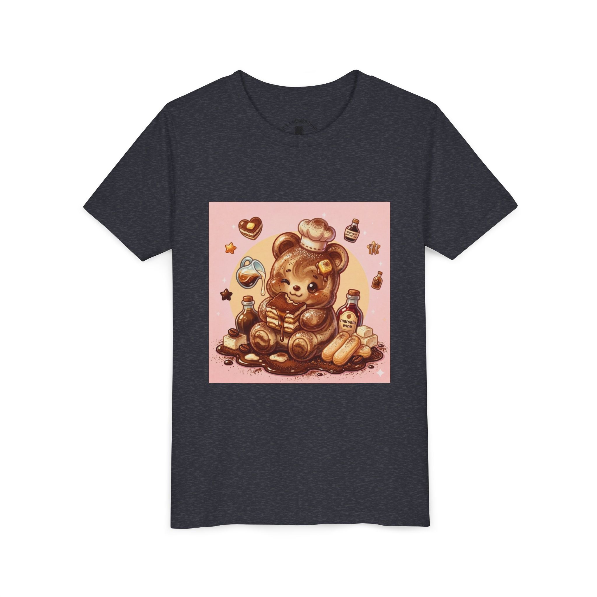 Tiramisu Gooey Gummy Chef Bear Graphic Youth T-Shirt