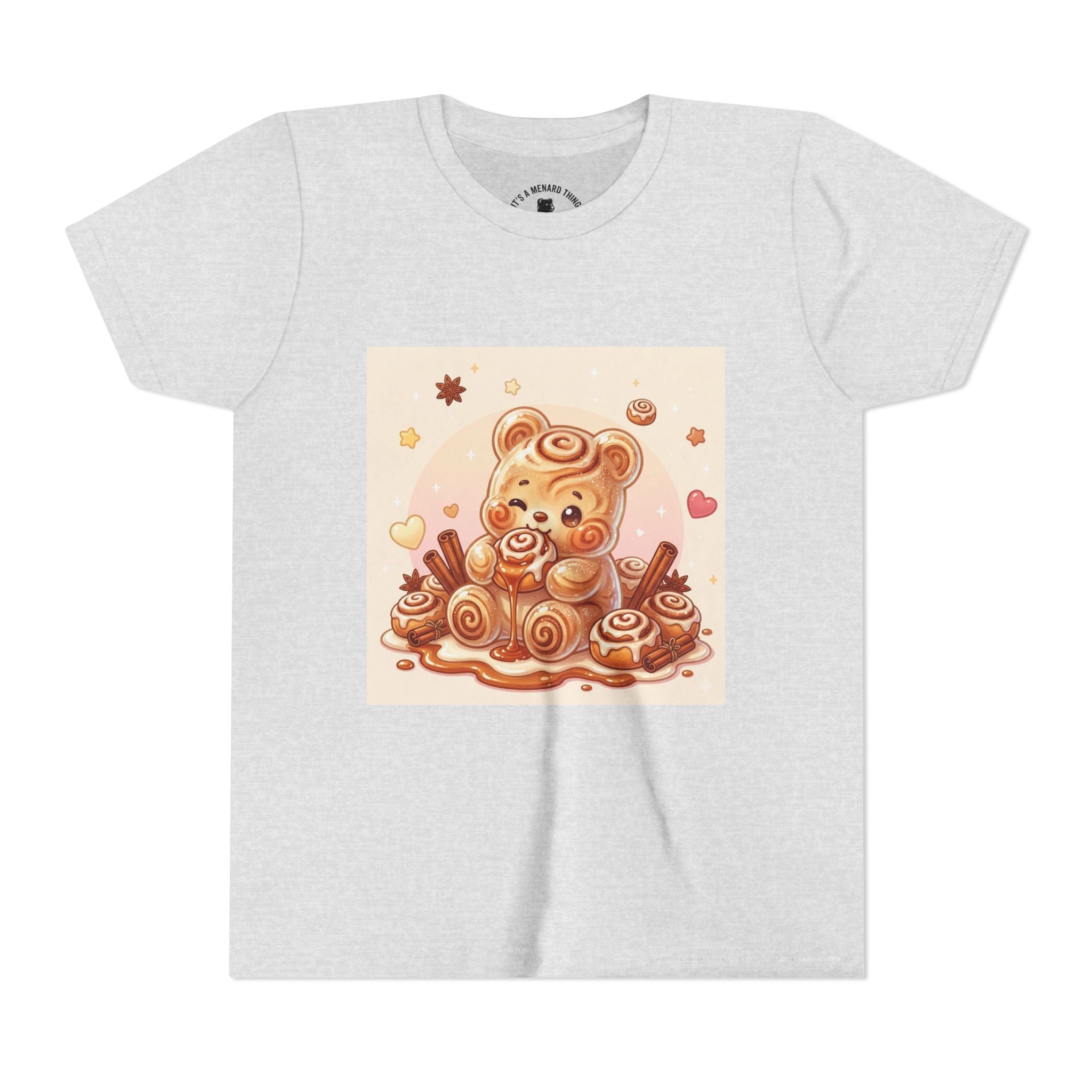 Cinnamon Swirl & Frosting Gooey Gummy Bear Graphic Youth T‑Shirt