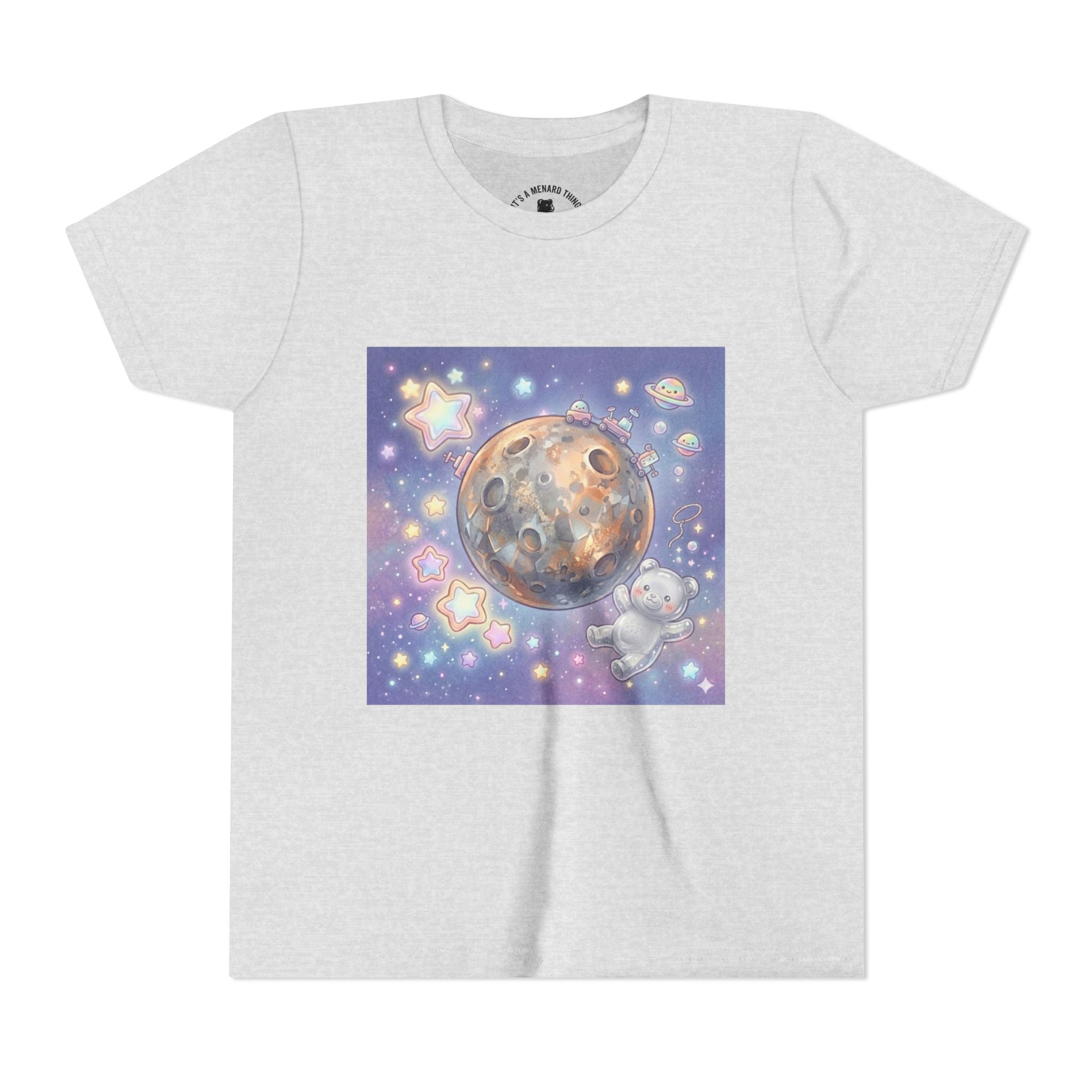 Lets Study Mercury, Silver Gooey Crystal Gummy Bear-Galaxy Graphic Youth Shirt