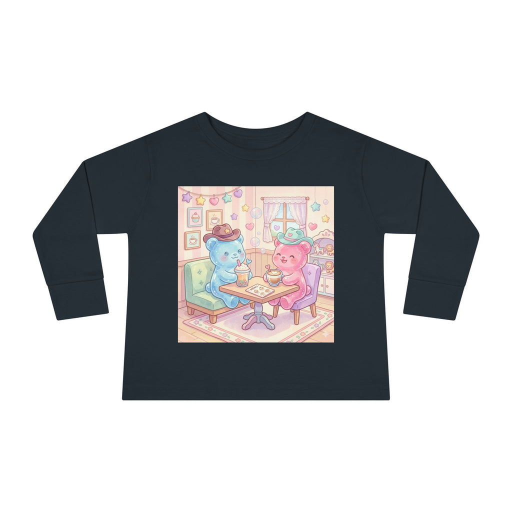 Cowboy Coffee Break, Oozy Bear Duo Friends- Graphic Long Sleeve Shirt