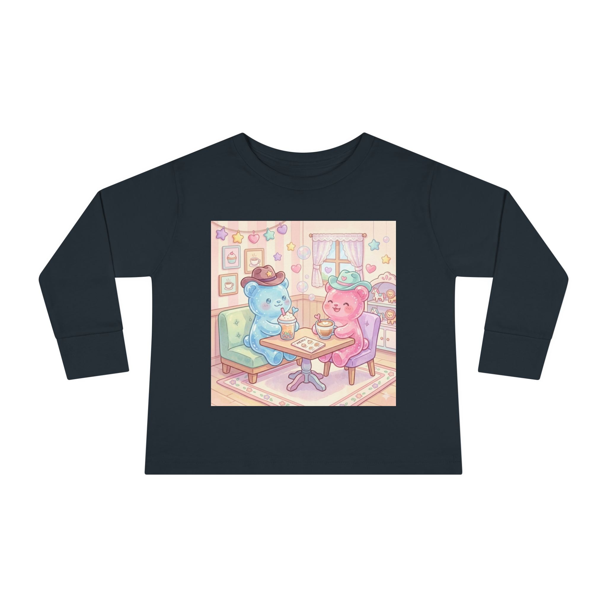 Cowboy Coffee Break, Oozy Bear Duo Friends- Graphic Long Sleeve Shirt