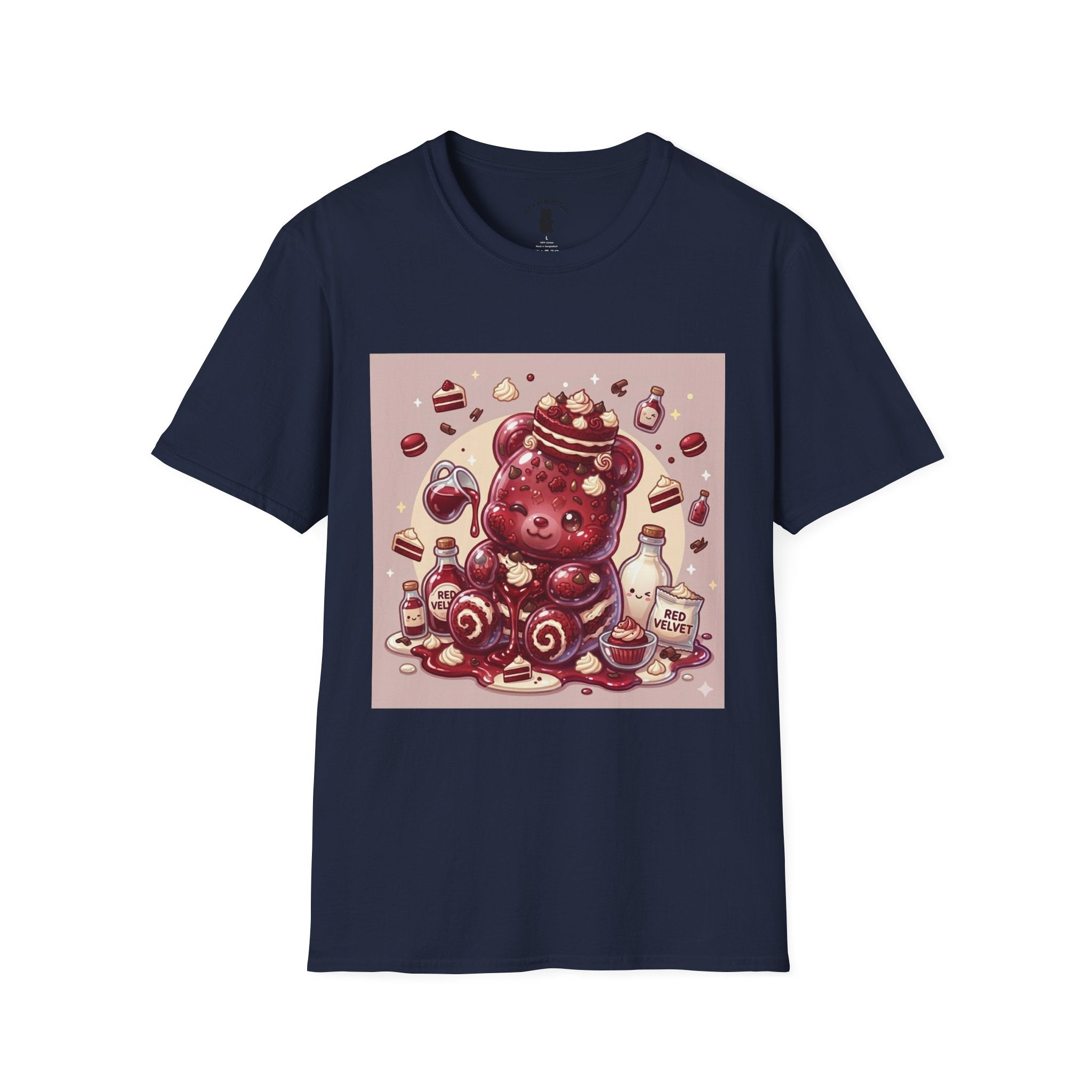 Silky Red Velvet Cake & Cream, Exotic Gooey Gummy Bear — Kawaii Graphic T-Shirt