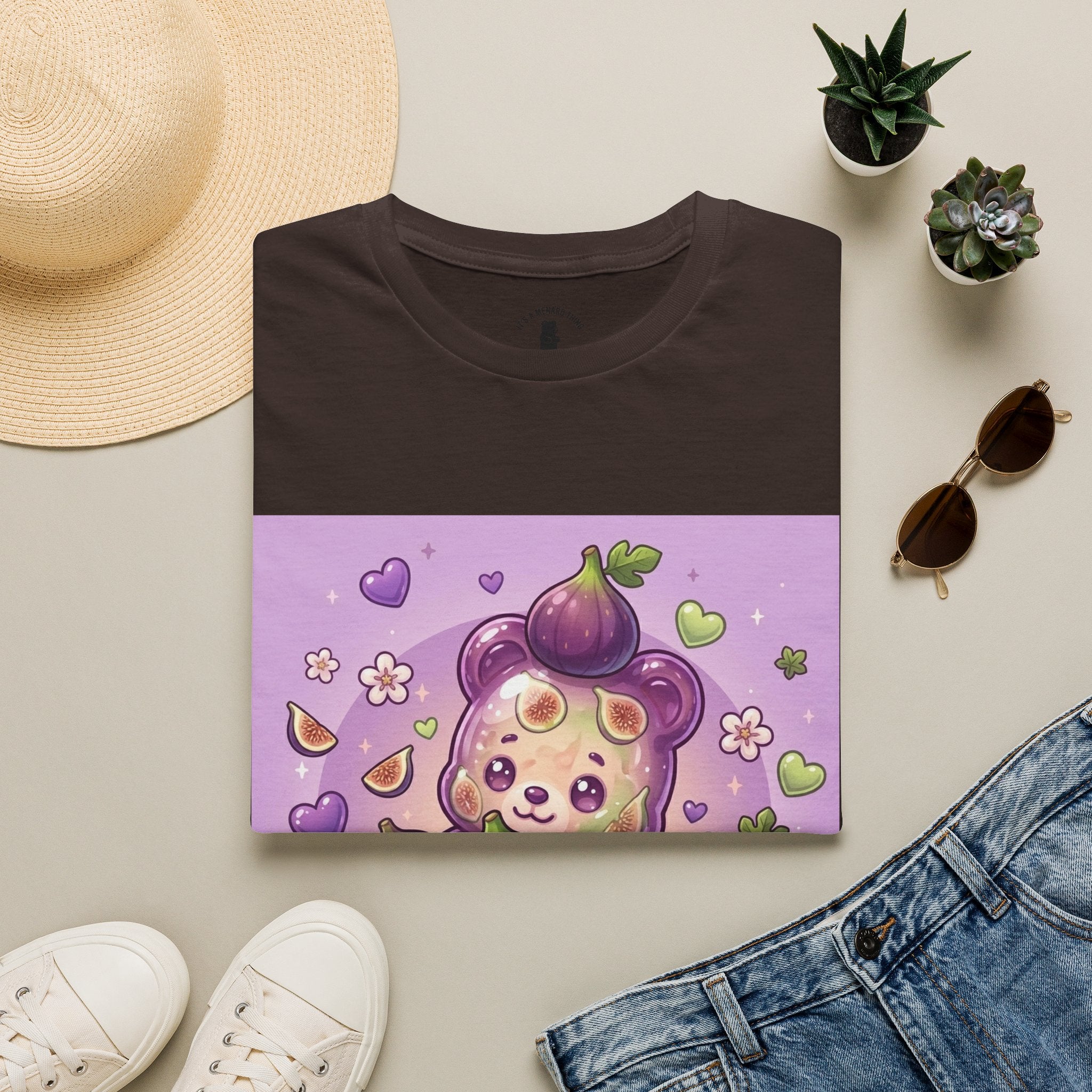 Delicious Ripe Fig, Exotic Oozy Gummy Bear Friend — Kawaii Fruit Design