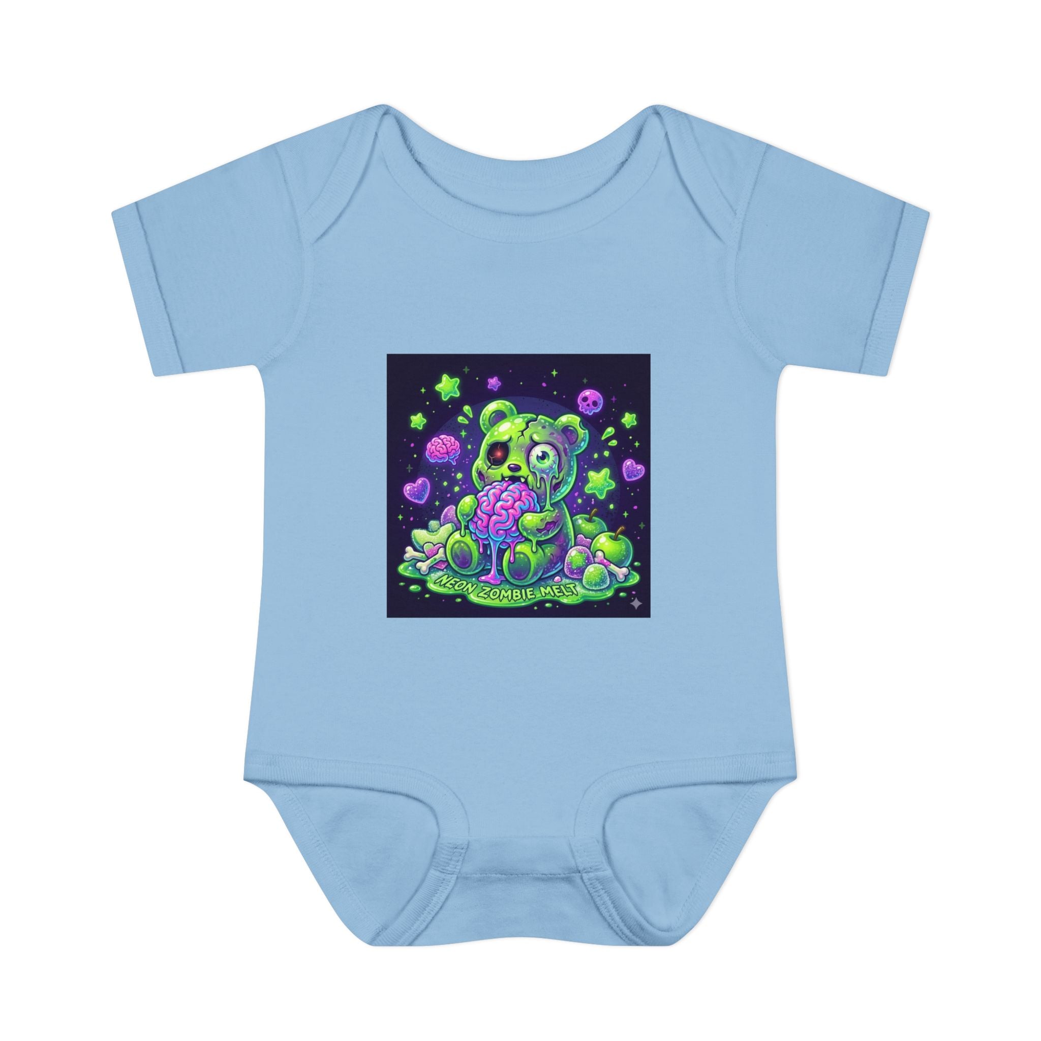 Baby Bodysuit — Neon Zombie Halloween Gooey Gummy Bear
