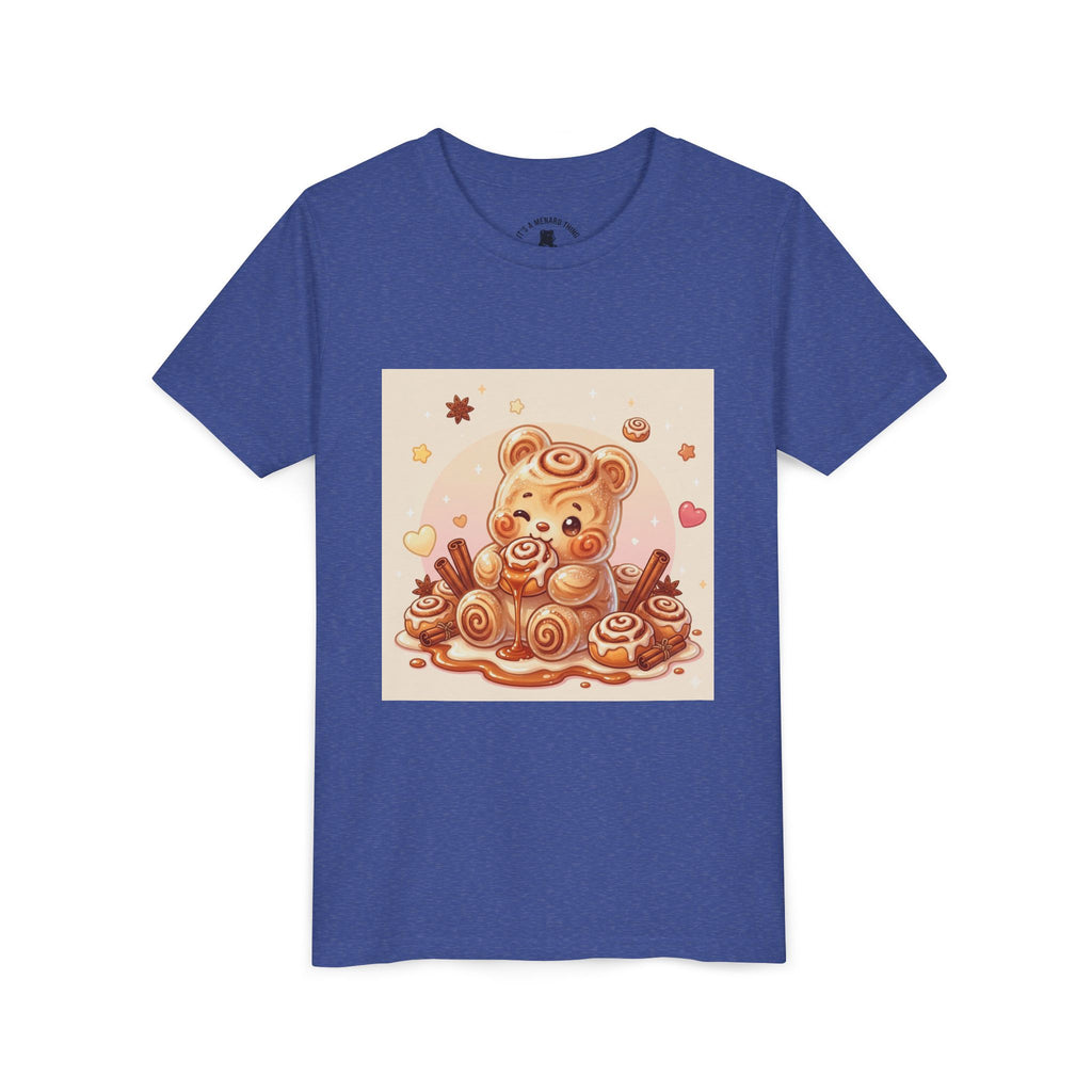 Cinnamon Swirl & Frosting Gooey Gummy Bear Graphic Youth T‑Shirt